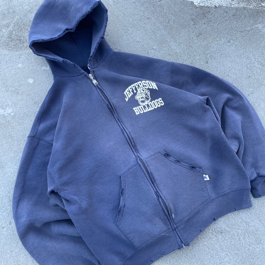 러셀 90s 썬 페이드 디스트레스드 후드집업  상품이미지2