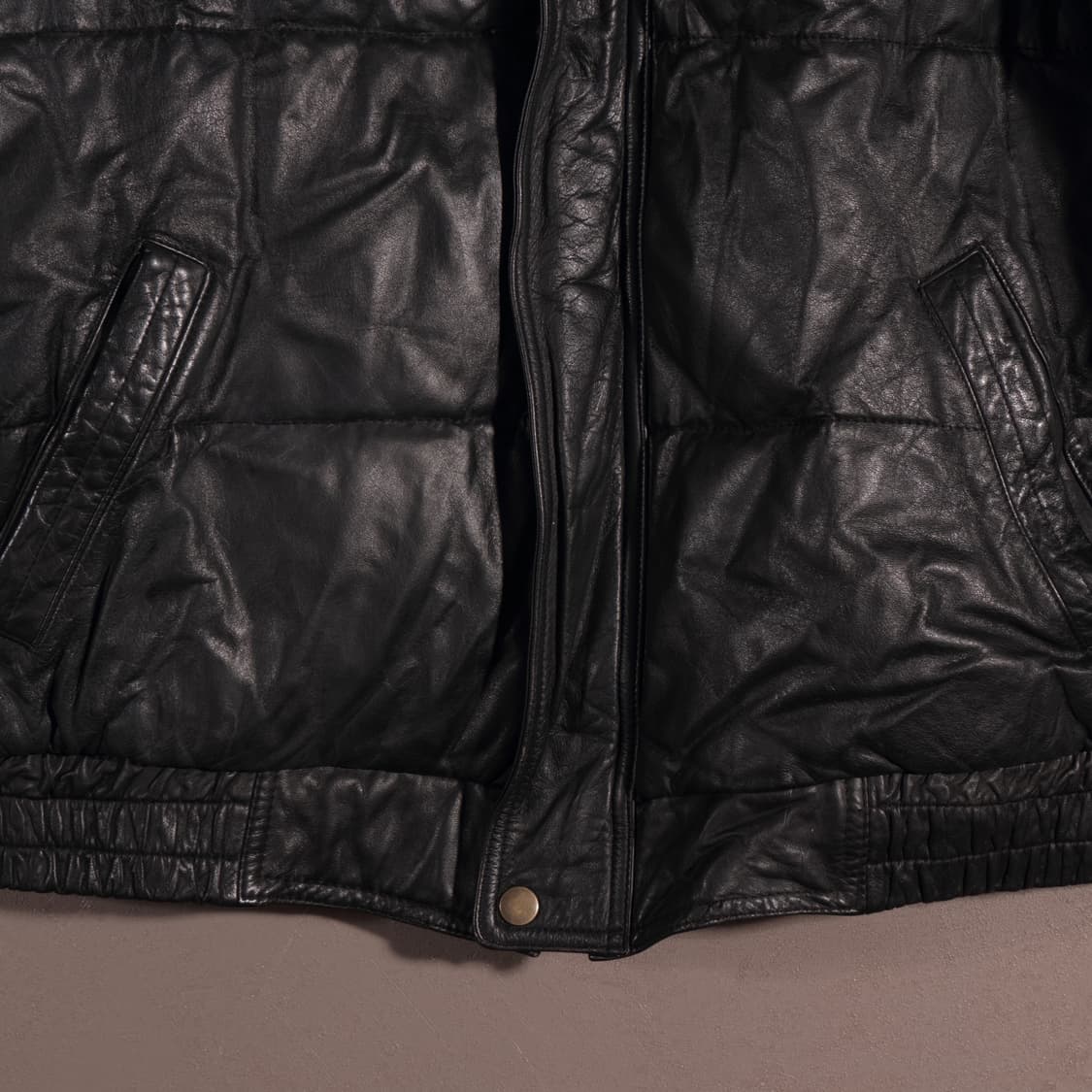 90s 일본빈티지 소가죽 레더 패딩 상품이미지3