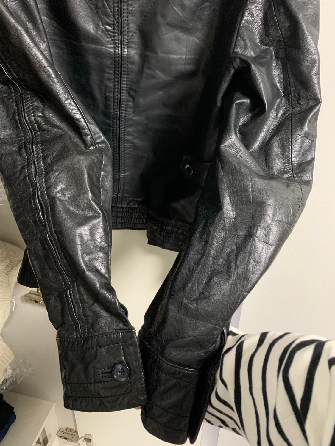 빈티지 램스킨 레더 자켓 38사이즈 상품이미지6