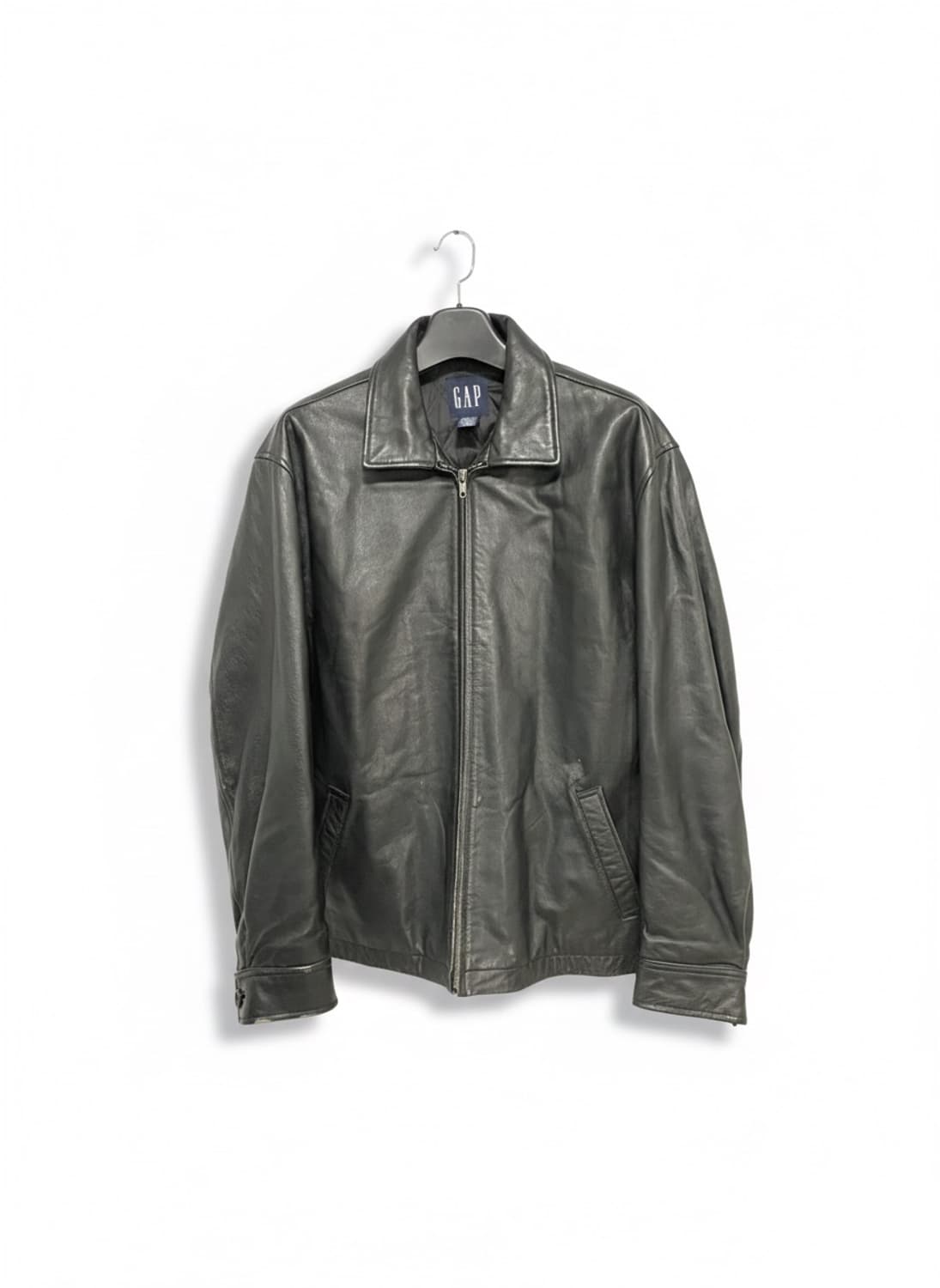 [D.O Archives] 90s 올드갭 레더 싱글 라이더자켓 블랙(L) 상품이미지1