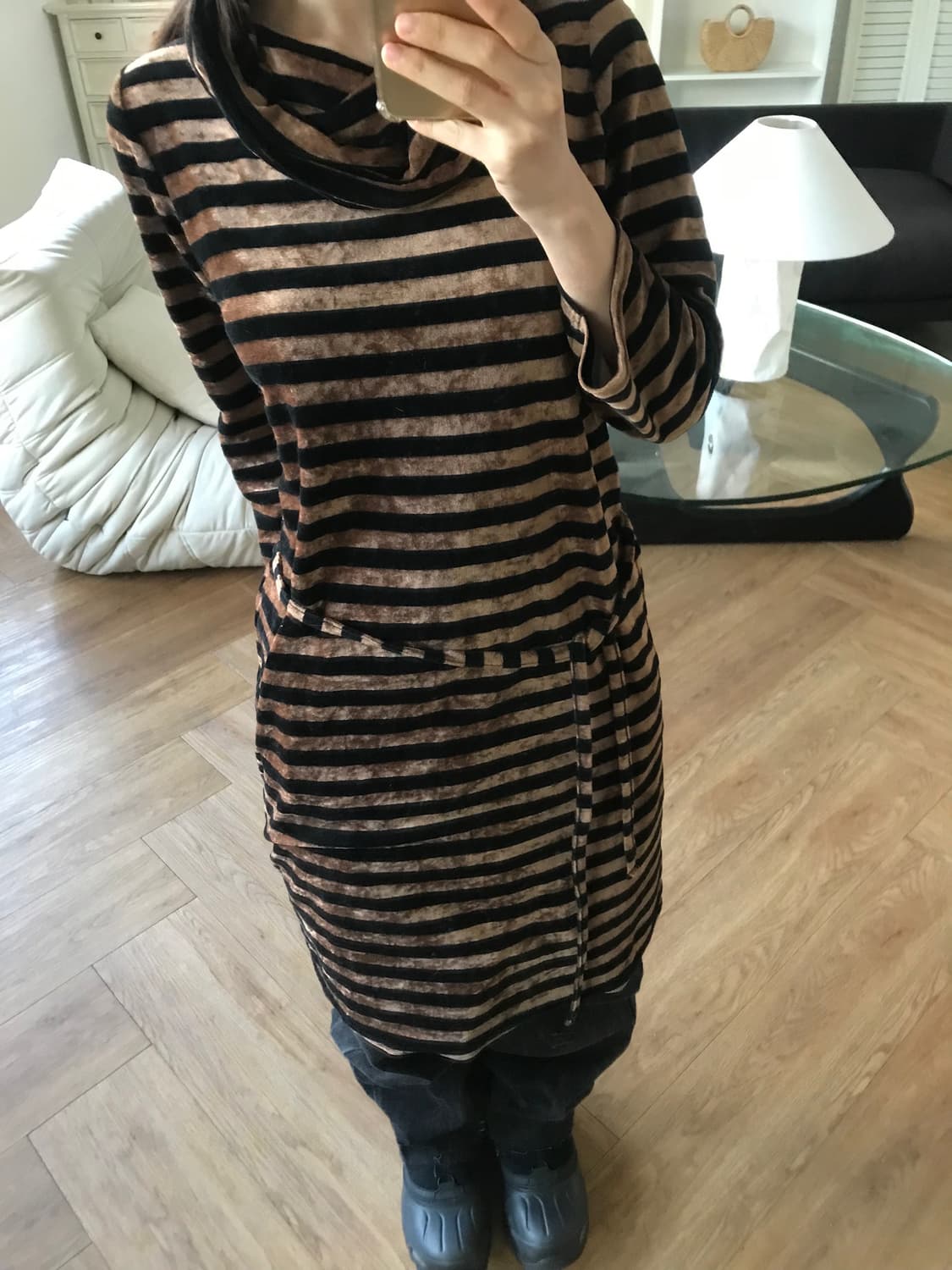 vintage velvet pattern one-piece 상품이미지3