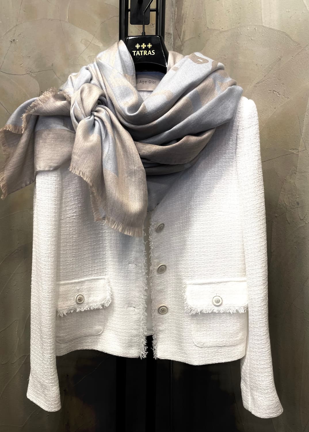 로에베 실크 캐시미어  숄, 스카프 75cmX205 상품이미지4