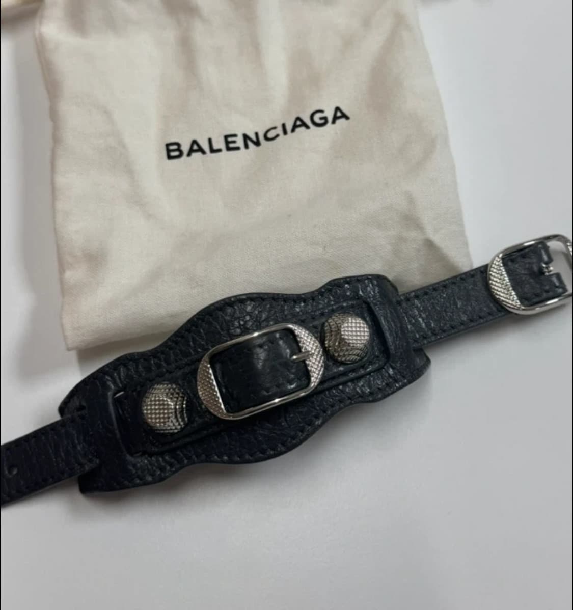 [발렌시아가/팔찌] 모터사이클 Y2K 디테일 레더 스트랩 상품이미지1