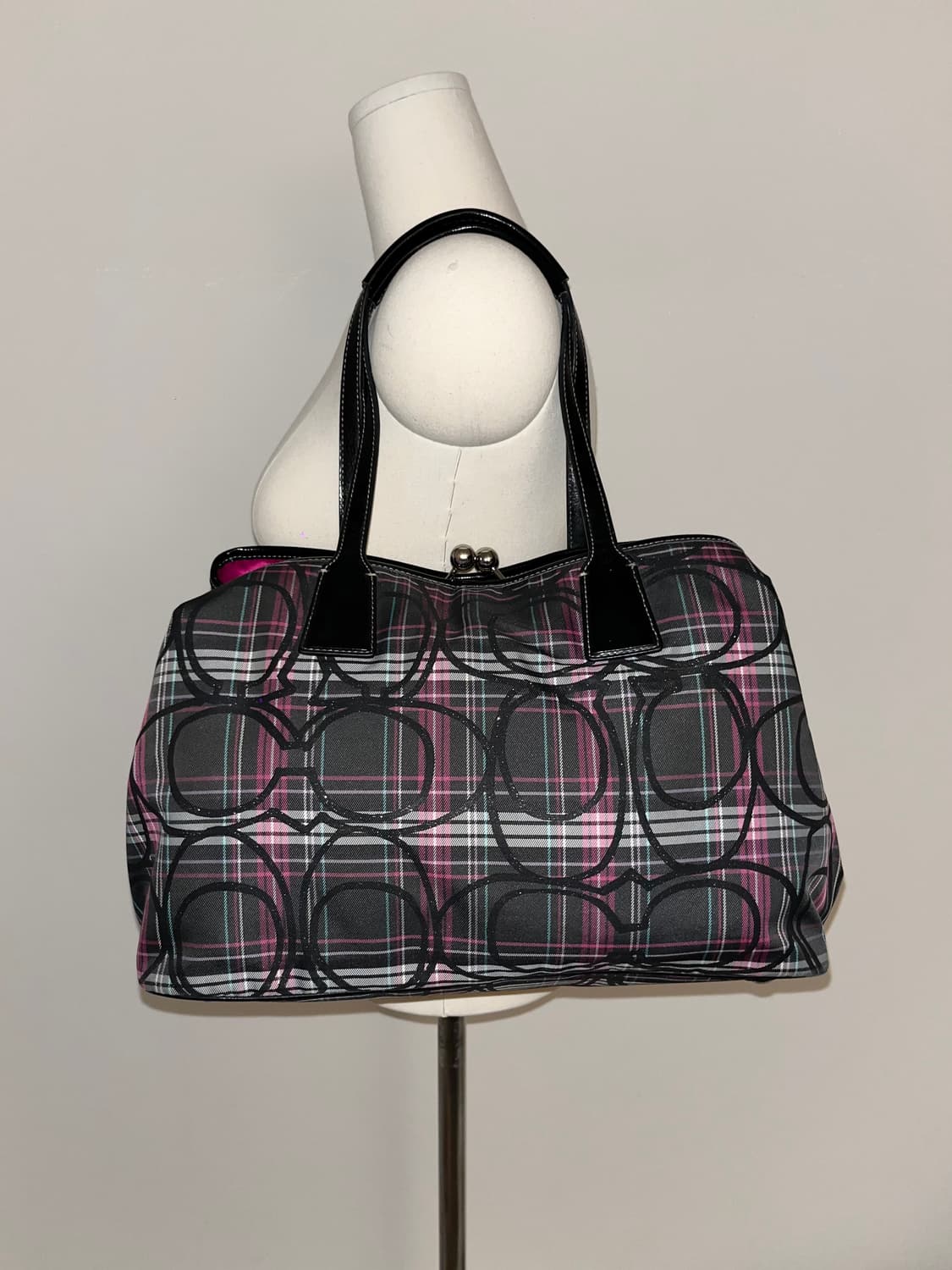 2000ss Coach Check Shoulder bag 상품이미지5