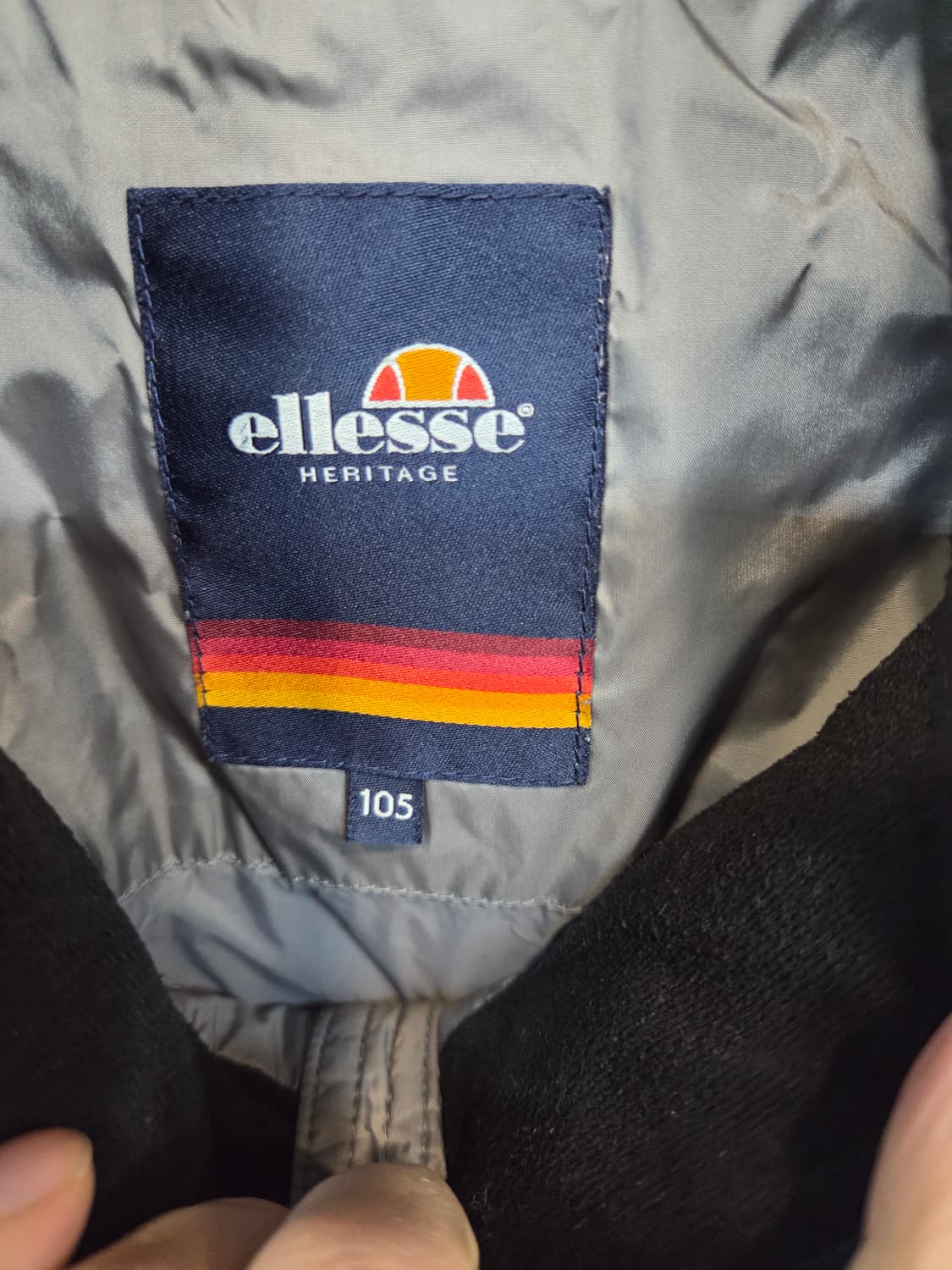 엘레쎄 로고 패딩조끼 그레이검 xl 상품이미지3