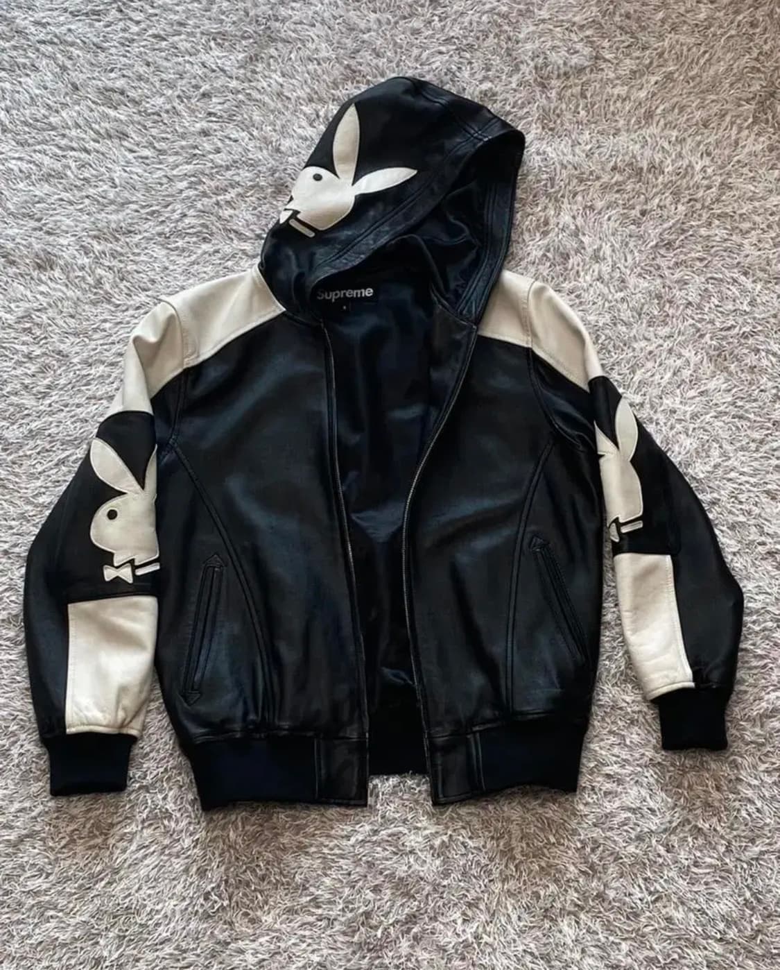 슈프림 플레이보이 레더자켓 S 상품이미지2