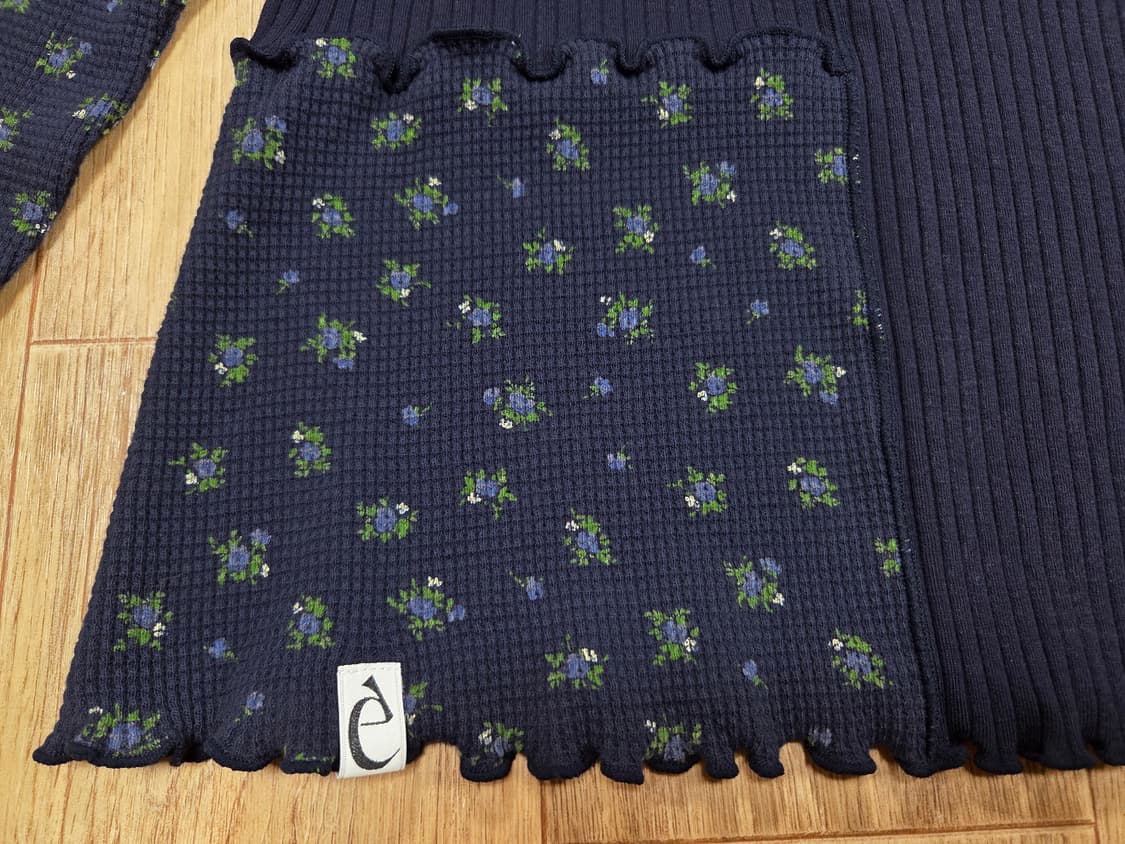 뮤제드(MUSED) 패치웍 저지탑 55-66 새상품 상품이미지8