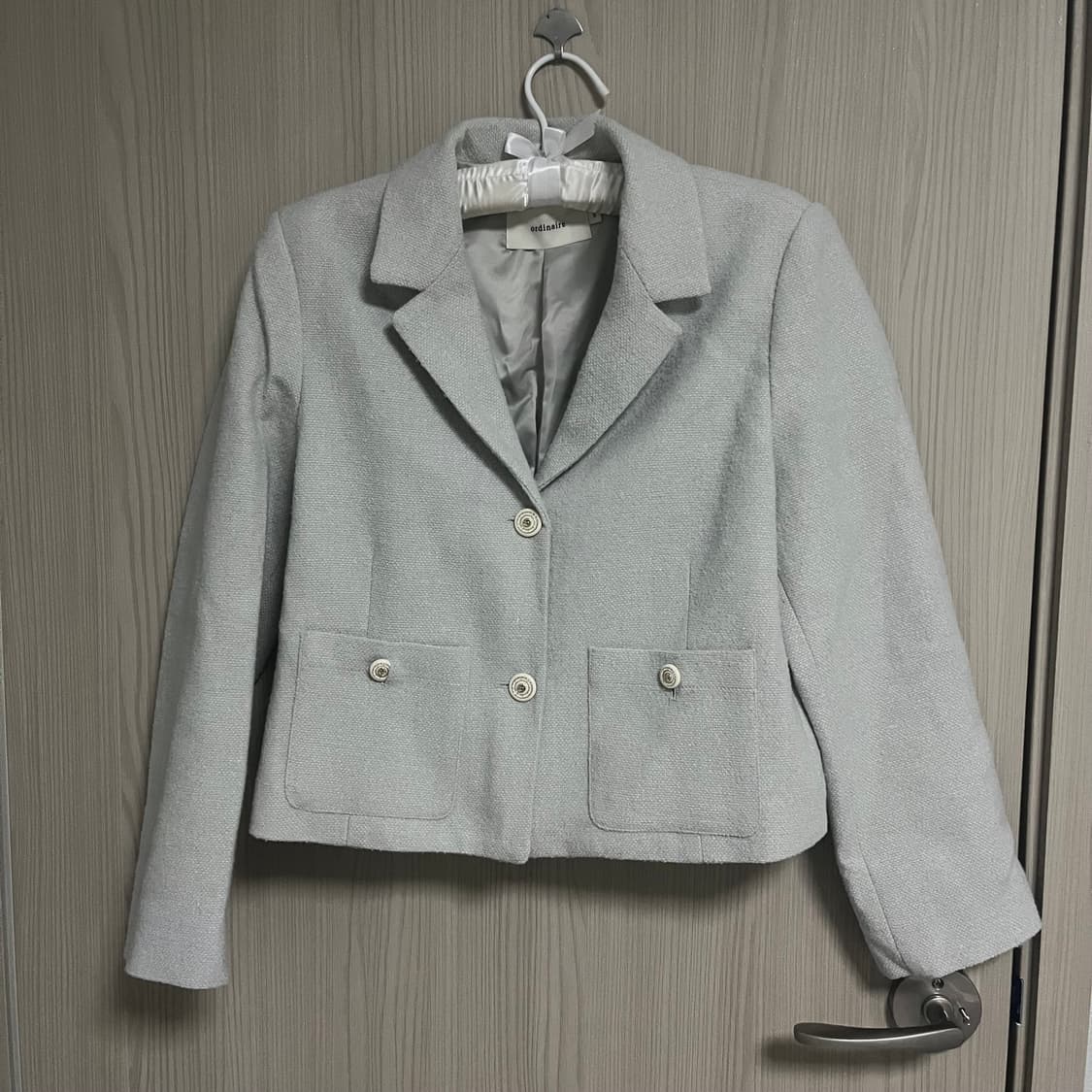 가내스라 트위드자켓 민트 상품이미지3