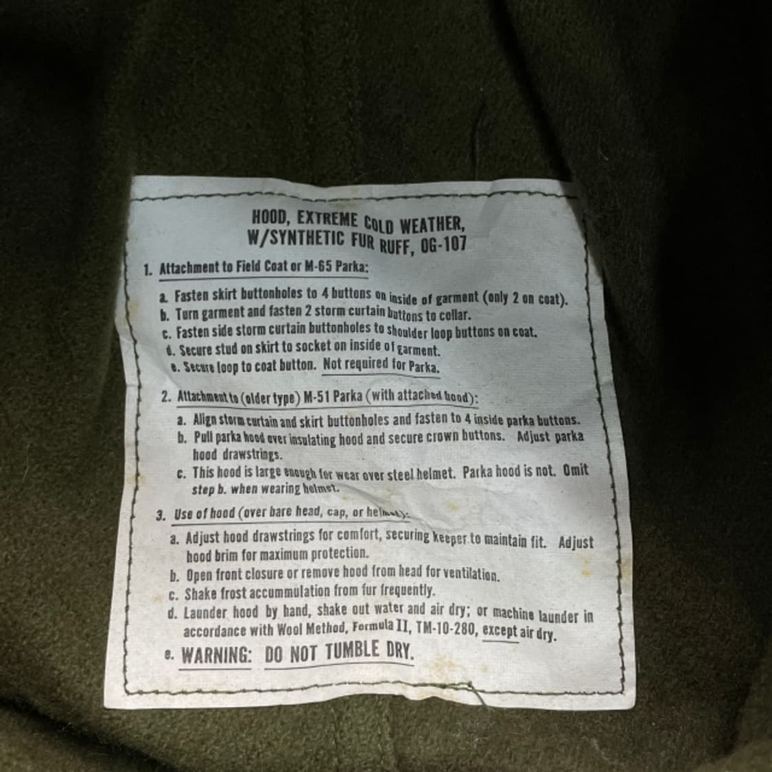 100 80s 미군 오리지날 지브롤터사 M-65 개파카  상품이미지4