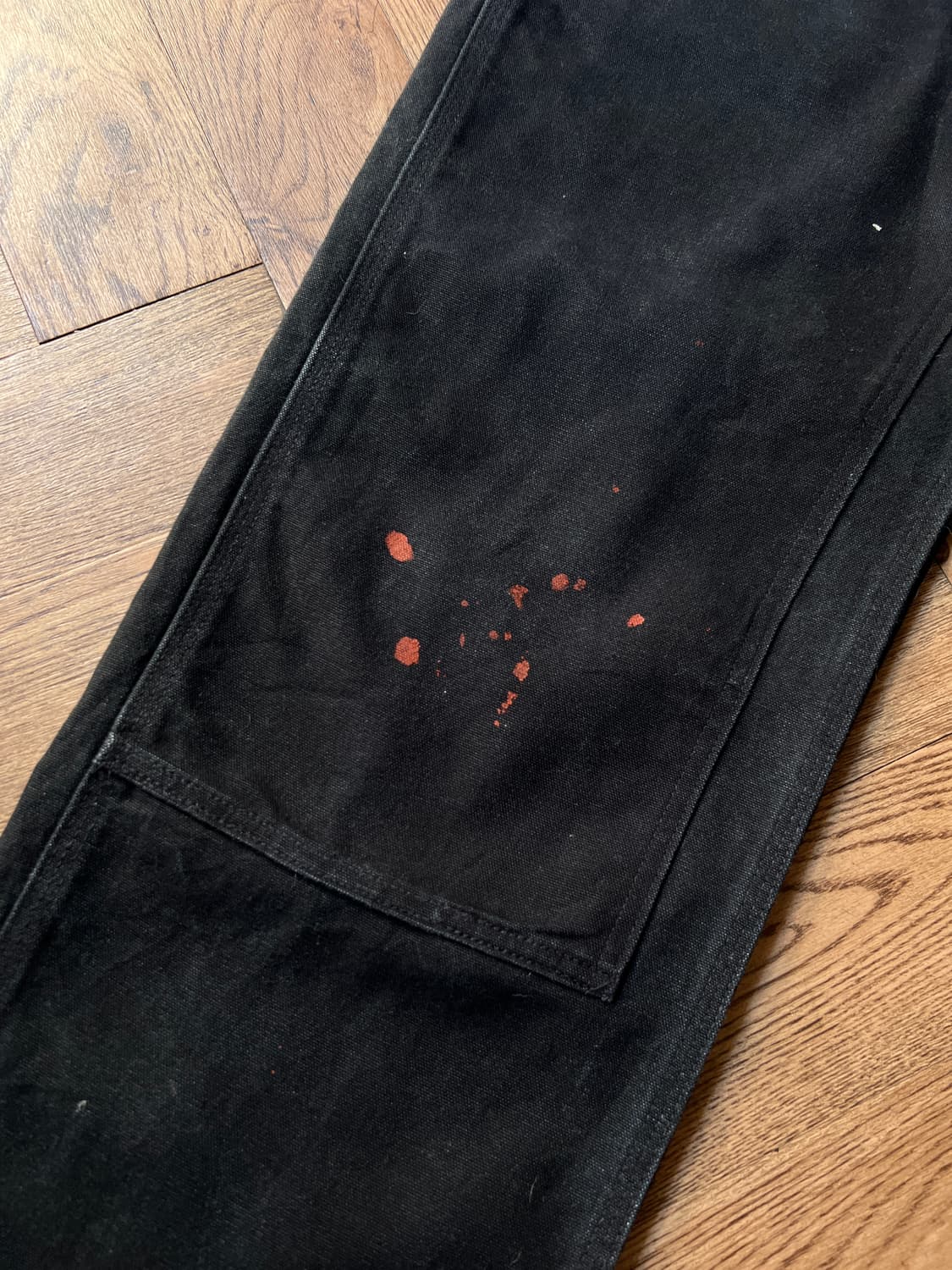 [38]칼하트 Made in USA 블랙 더블니 워크팬츠 상품이미지7