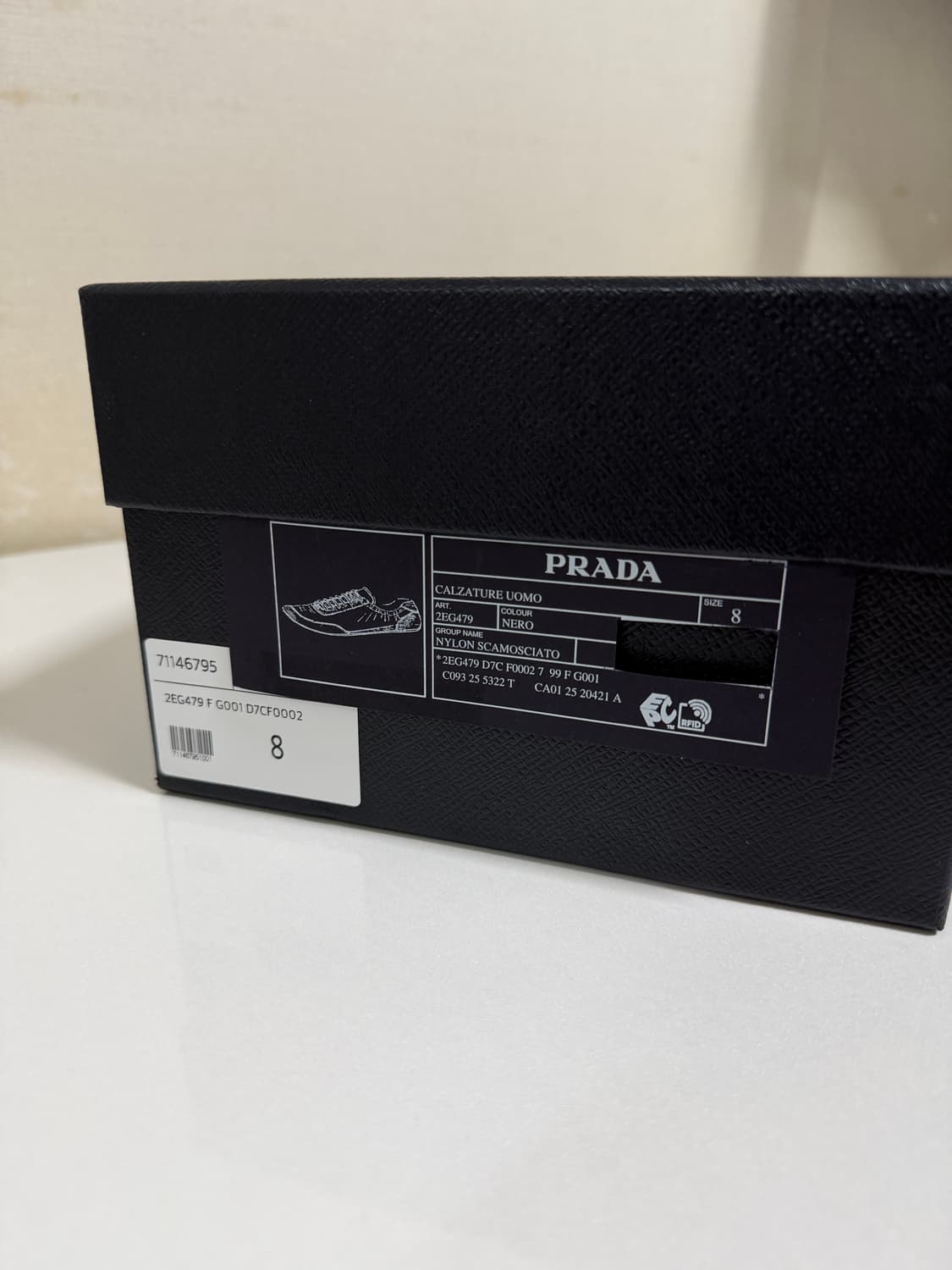 [uk 8] 프라다 컬랩스 리나일론 블랙 상품이미지3