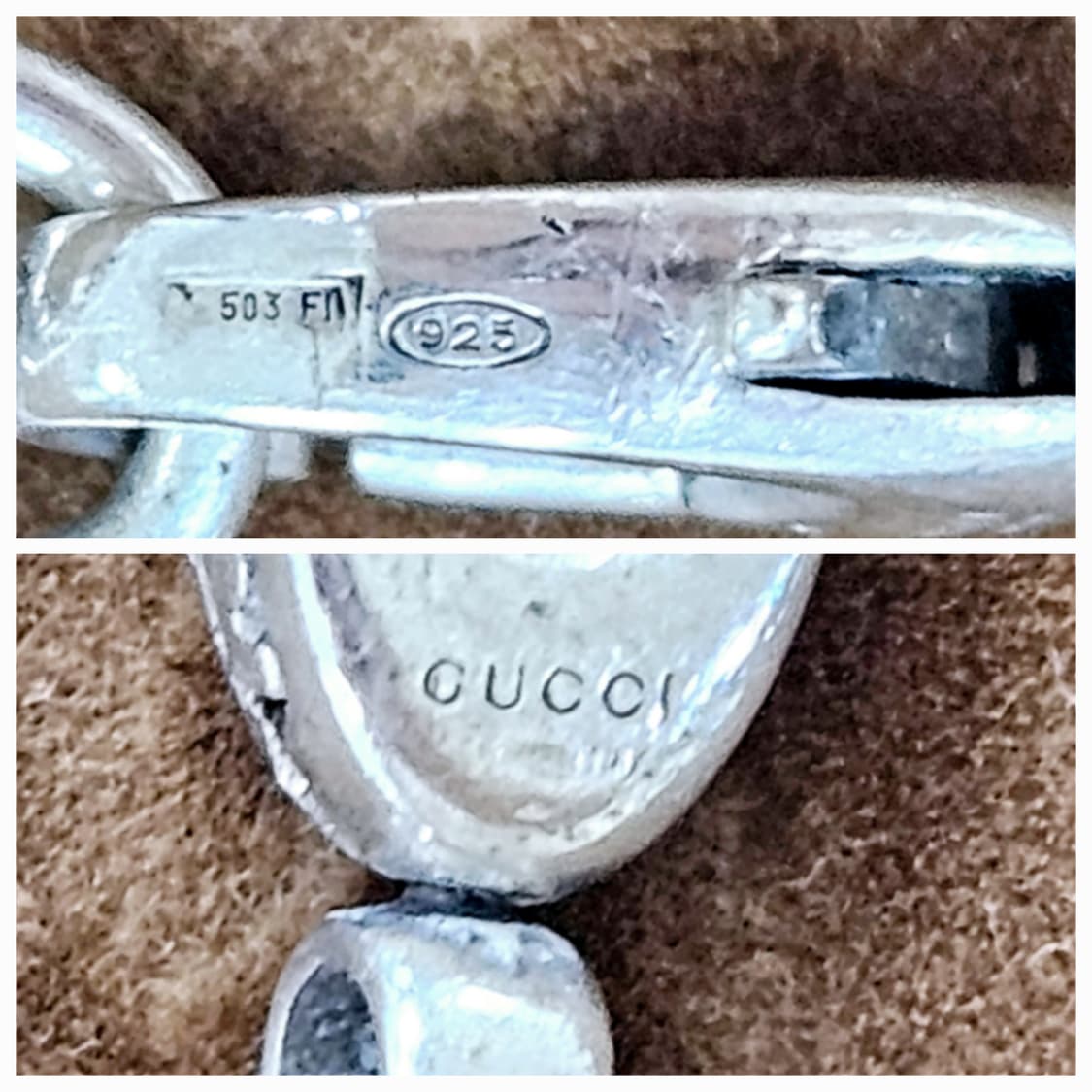 구찌 인터로킹 G 실버 라지펜던트 목걸이 [정품] 상품이미지2