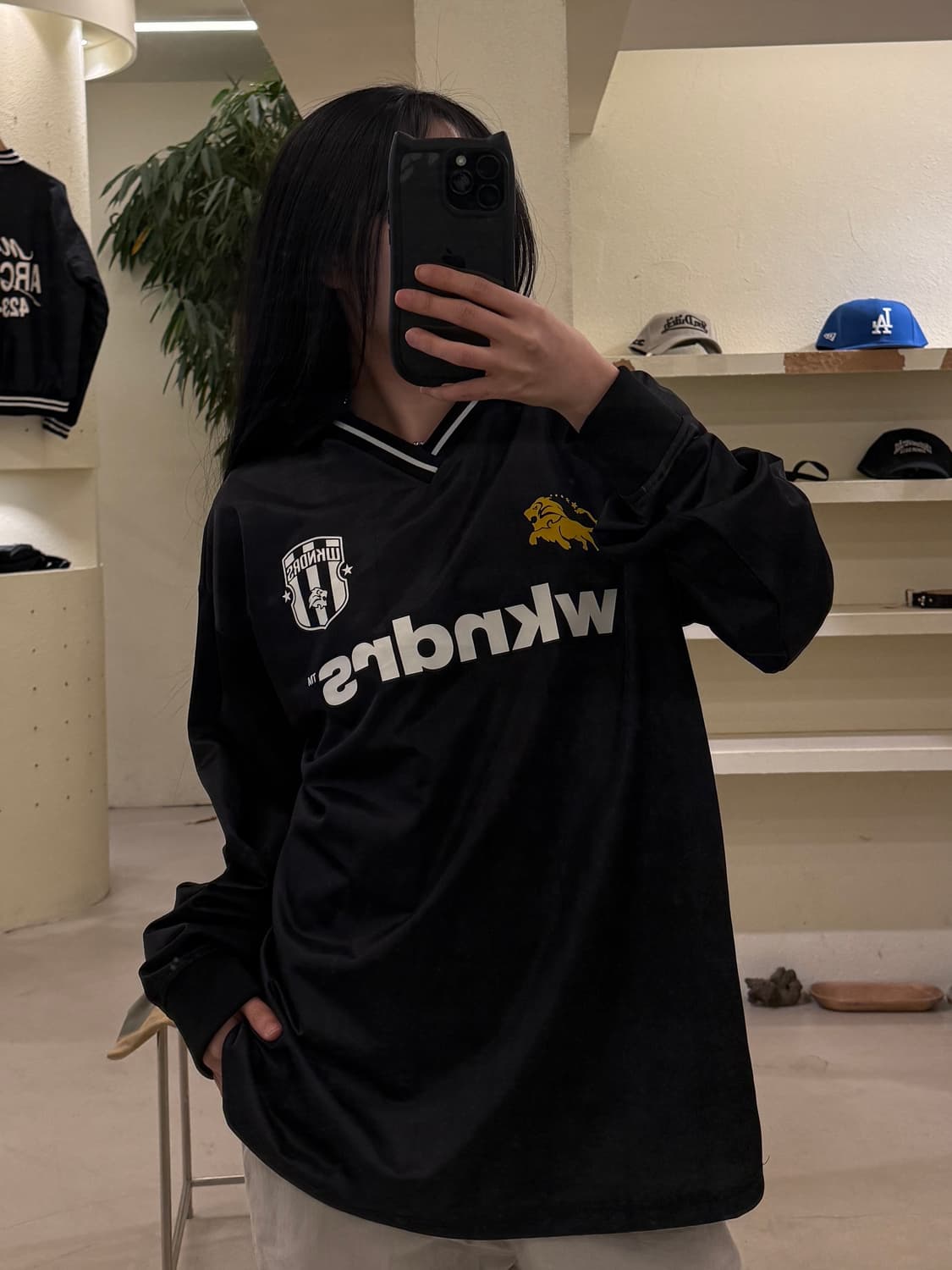 위캔더스 빅로고 블록코어 박시핏 카라 트레이닝 탑 U120 상품이미지1