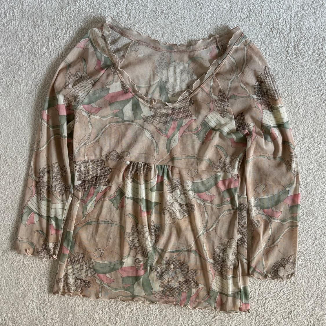 일본빈티지 ketty 희귀 모리걸 페어리 시스루 탑 상품이미지1