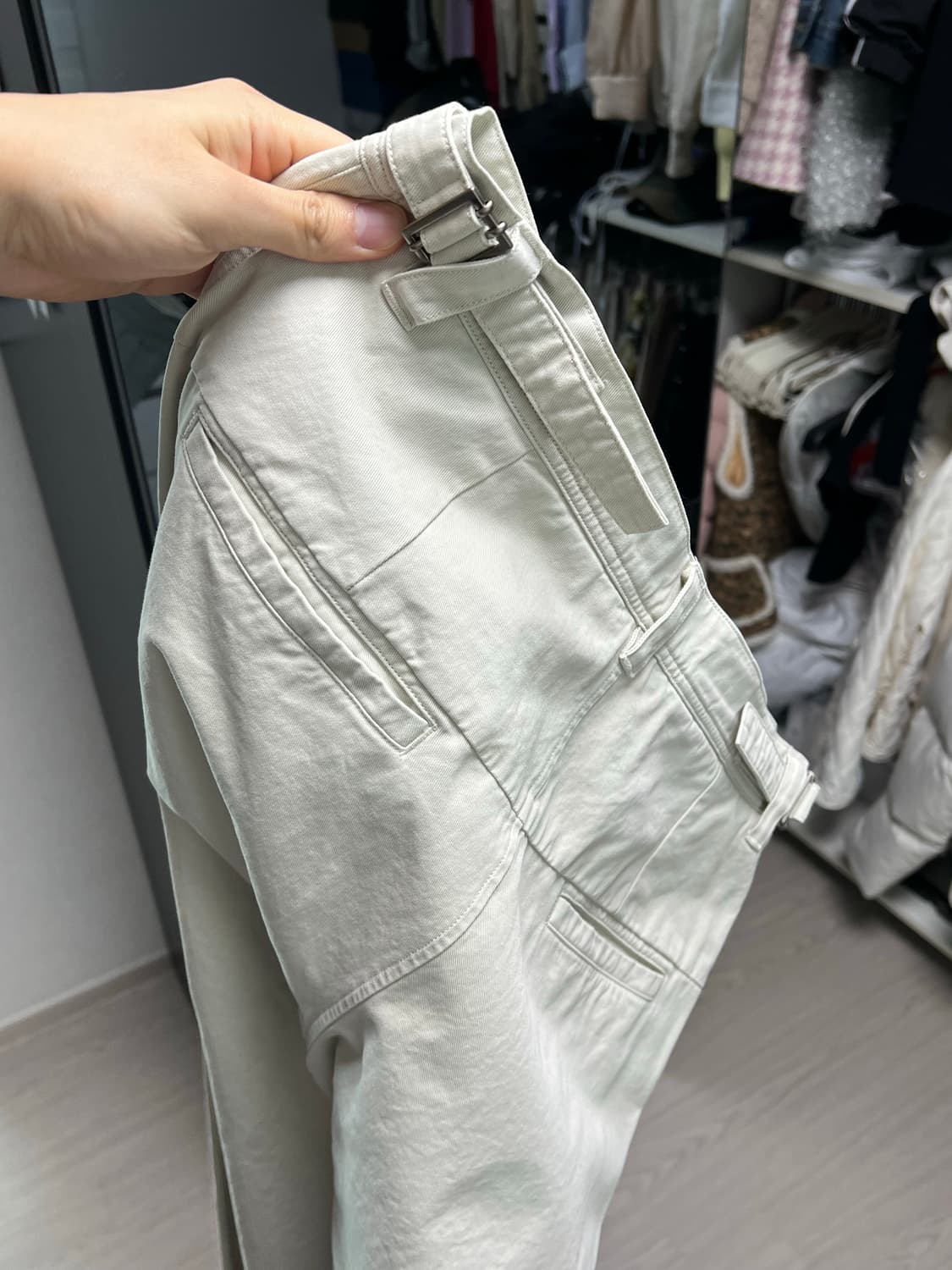 고낙 워시드 치노팬츠 아이보리 M 새상품 상품이미지5