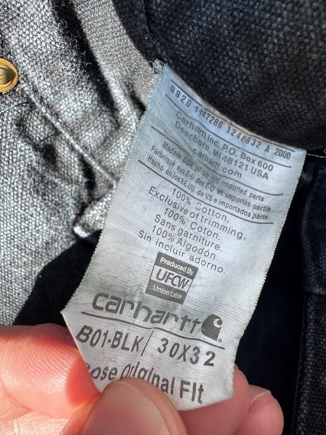 90‘s 칼하트 USA 더블니 B01 워크팬츠 B124 상품이미지7