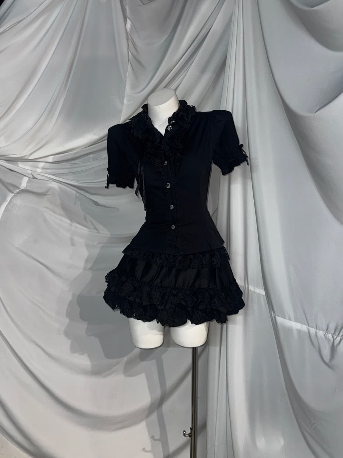 무채색 페어리 레이스 세라깔 코디세트  상품이미지3