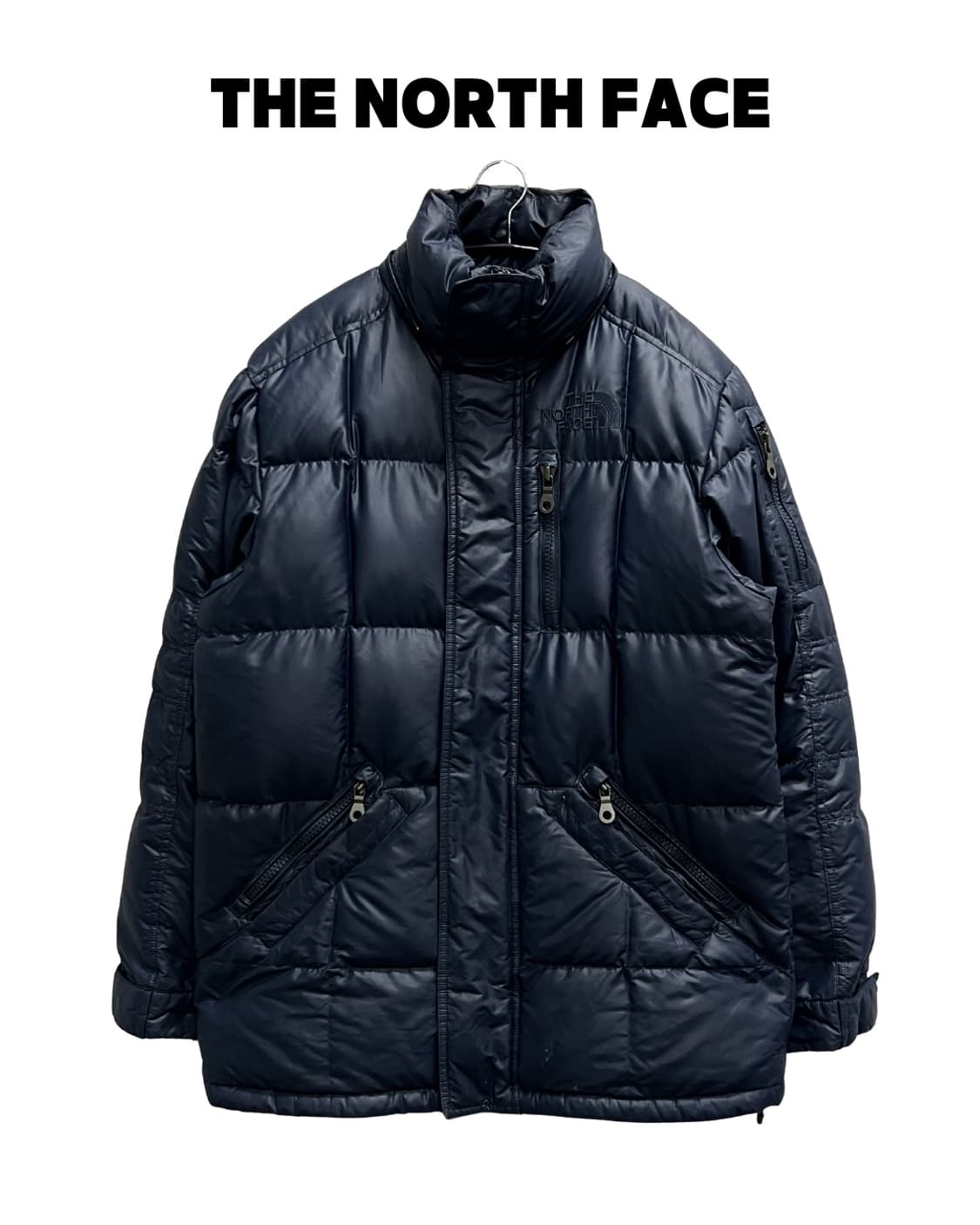 노스페이스 올드스쿨 구스다운 패딩 자켓 네이비 상품이미지1