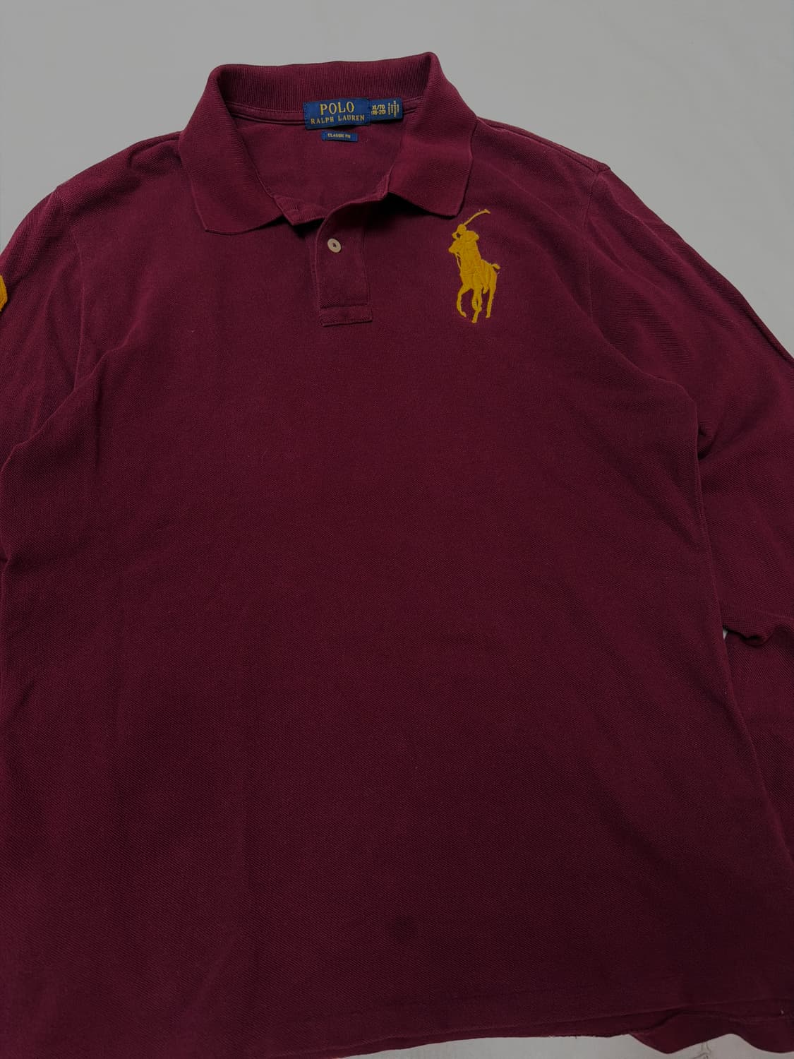 폴로 랄프로렌 빅포니 치프키프 롱슬리브 카라티 버건디 상품이미지2