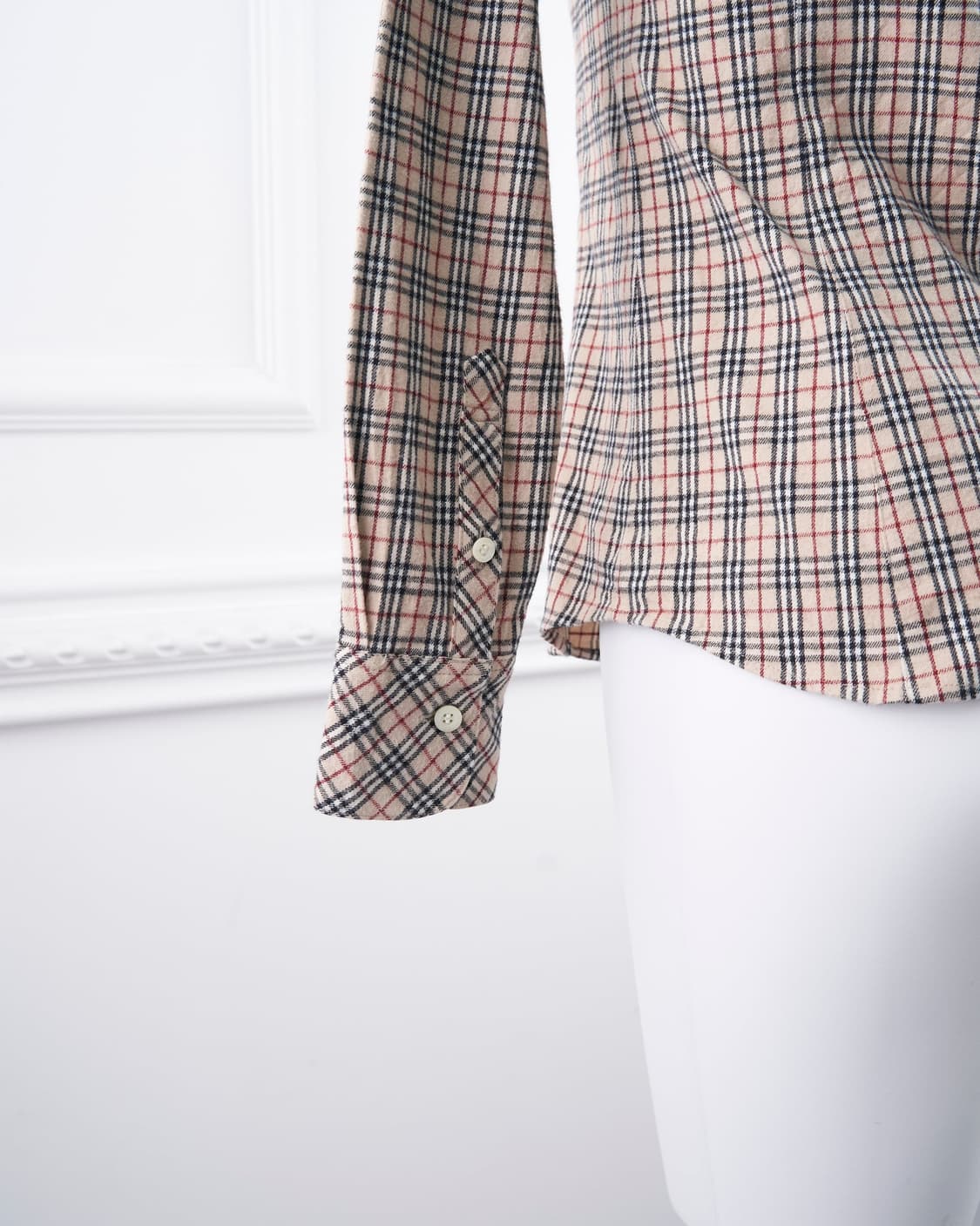 Burberry 블루라벨 레드 로고 노바체크 셔츠 상품이미지4