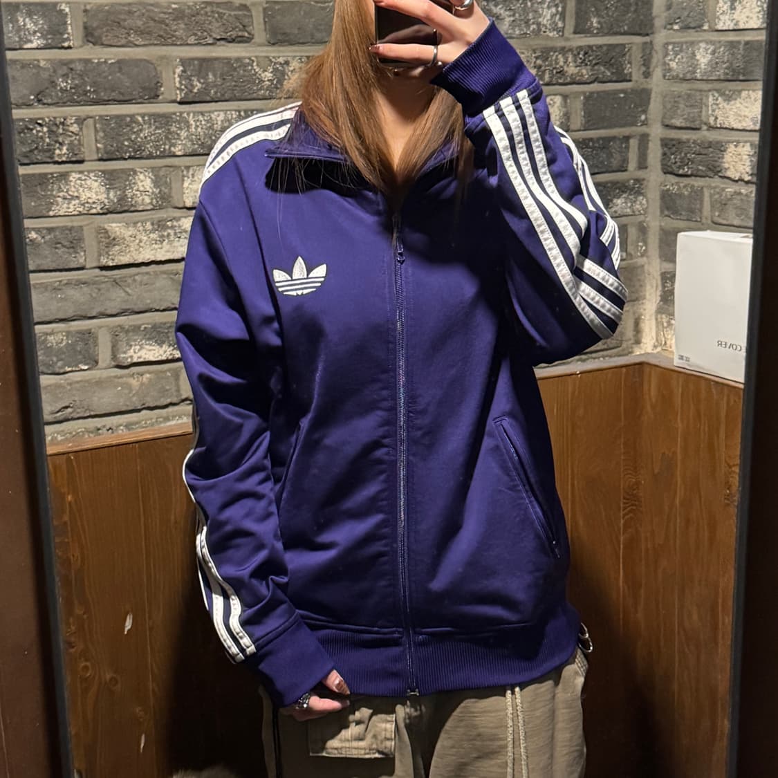 100) 아디다스 파이어버드 삼선 져지 트랙탑 집업 퍼플 A93 상품이미지8