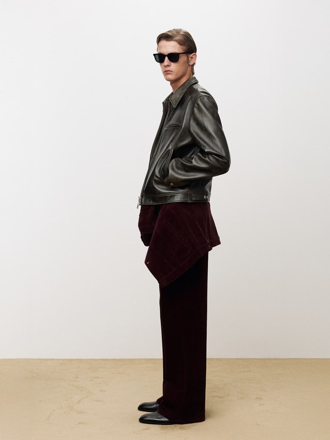 [L] TONYWACK CHEST ZIP LEATHER JACKET 상품이미지5