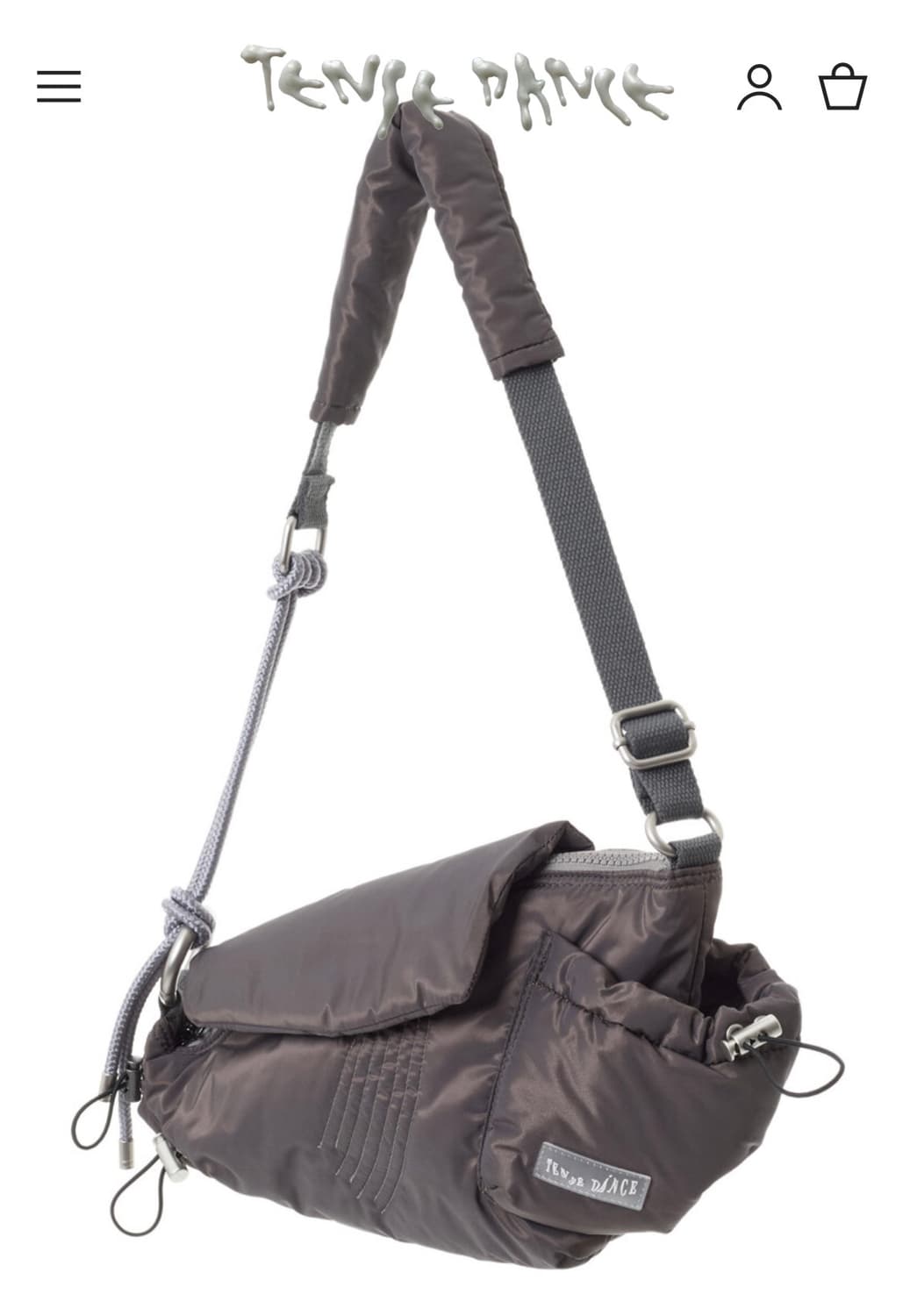 텐스댄스 soft unbalanced bag _ mud charcoal 상품이미지1