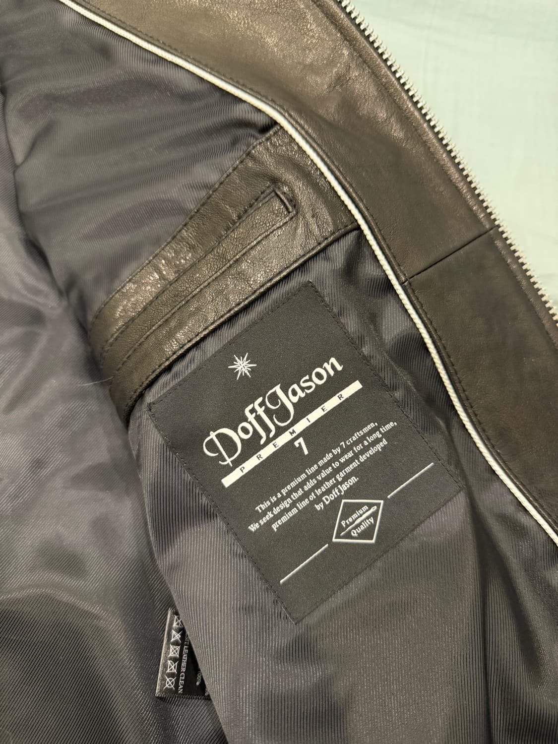 도프제이슨 프리미엄 램스킨 클래식 싱글 라이더 자켓 상품이미지3