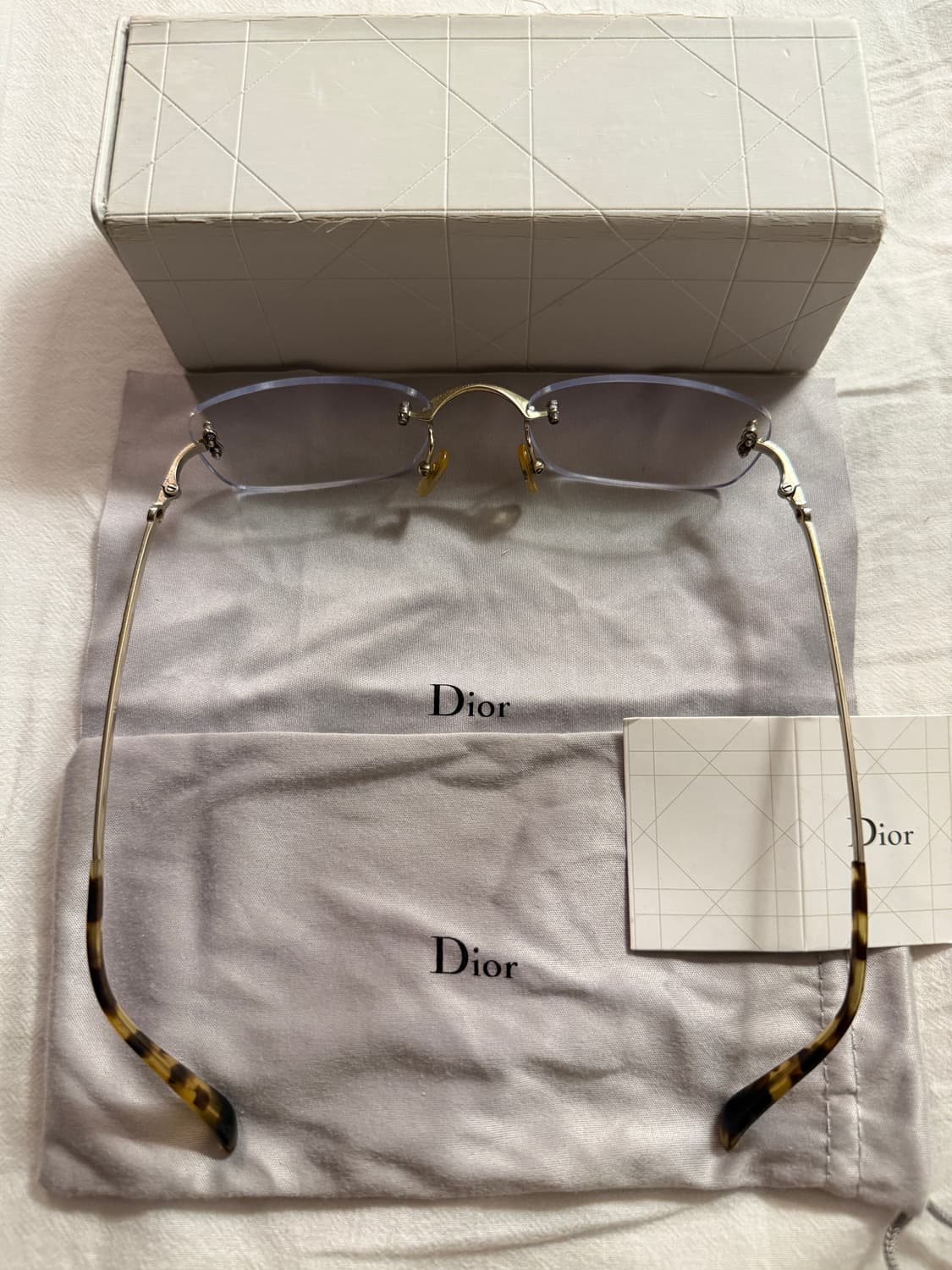 디올 골드프레임 무테 안경 상품이미지4