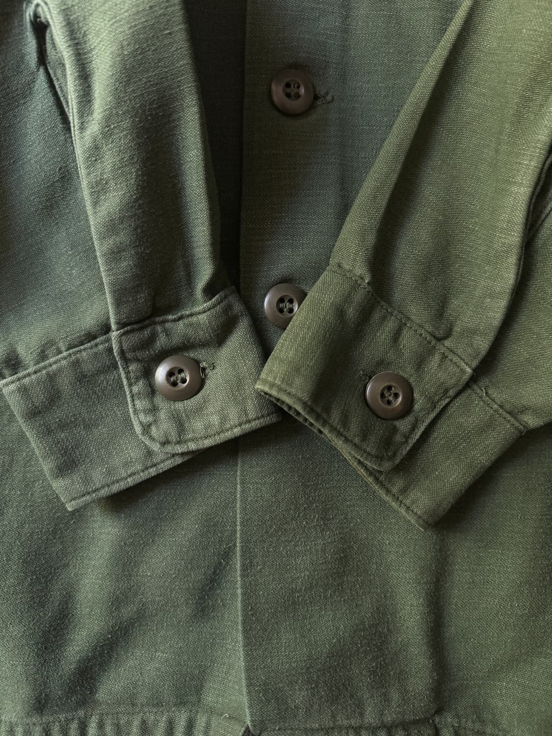 [L]60s 오리지널 U.S ARMY OG-107 리페어드 밀리터리 셔츠 상품이미지6