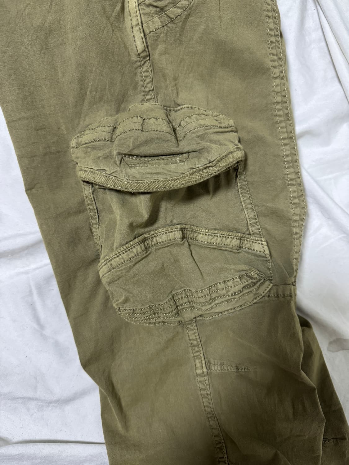 GOA 서스펜더 버튼 밴딩 카고 팬츠 y2k lgb 밀리터리 상품이미지5