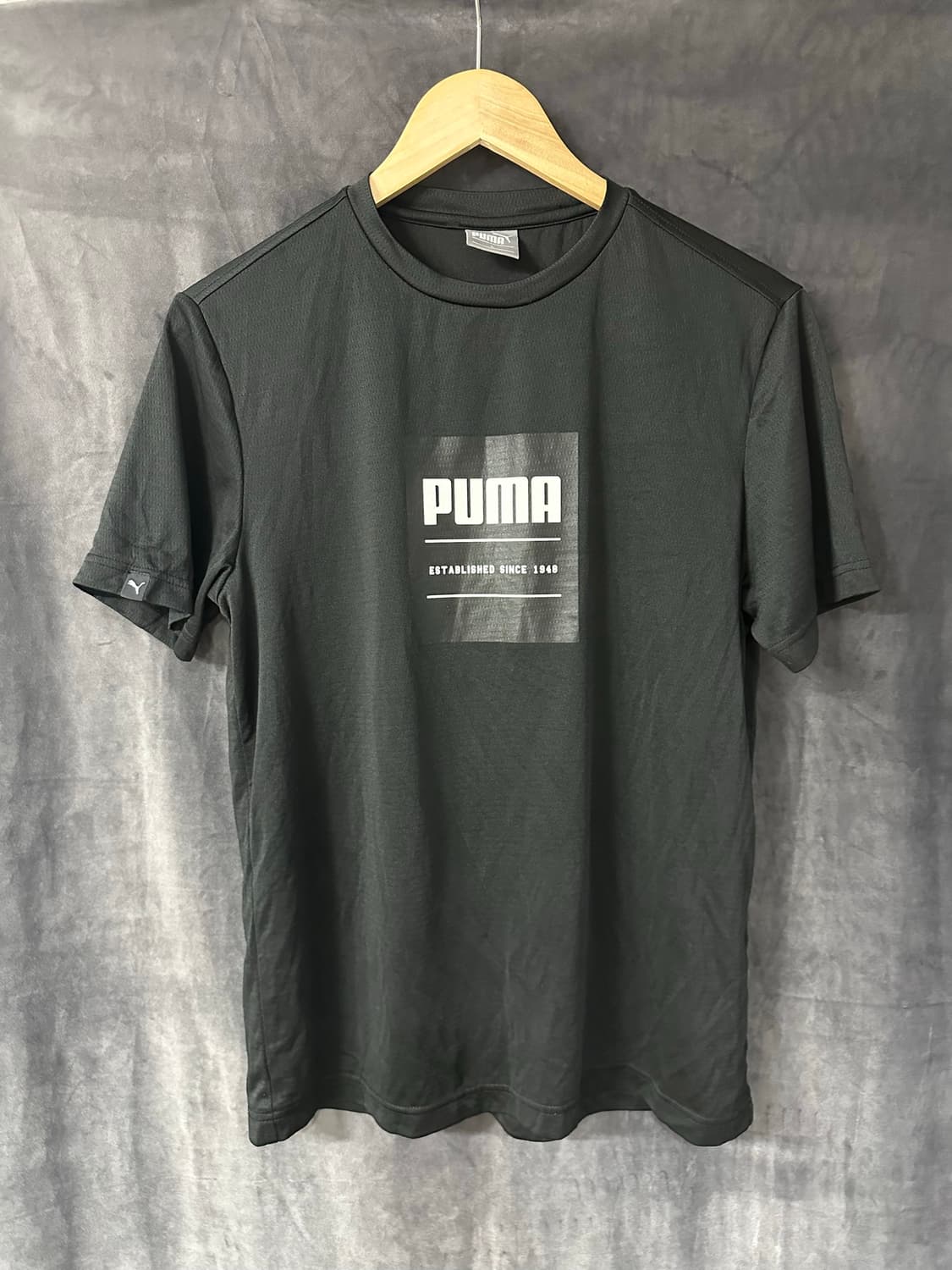 푸마 PUMA 블랙 기능성 메쉬 반팔 티셔츠 실측 M 스포츠웨어 상품이미지1
