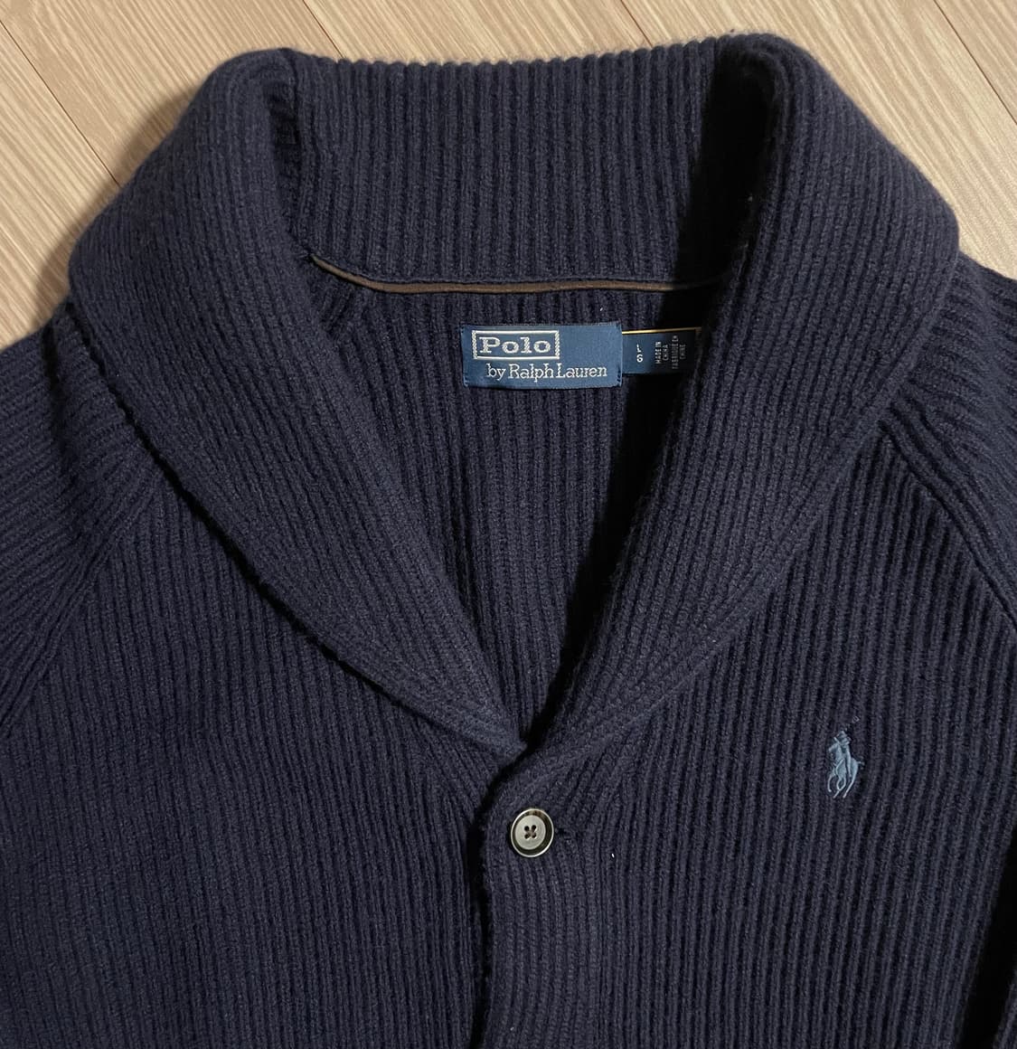 [폴로 랄프로렌] 울 숄 칼라 카디건(L) 상품이미지3