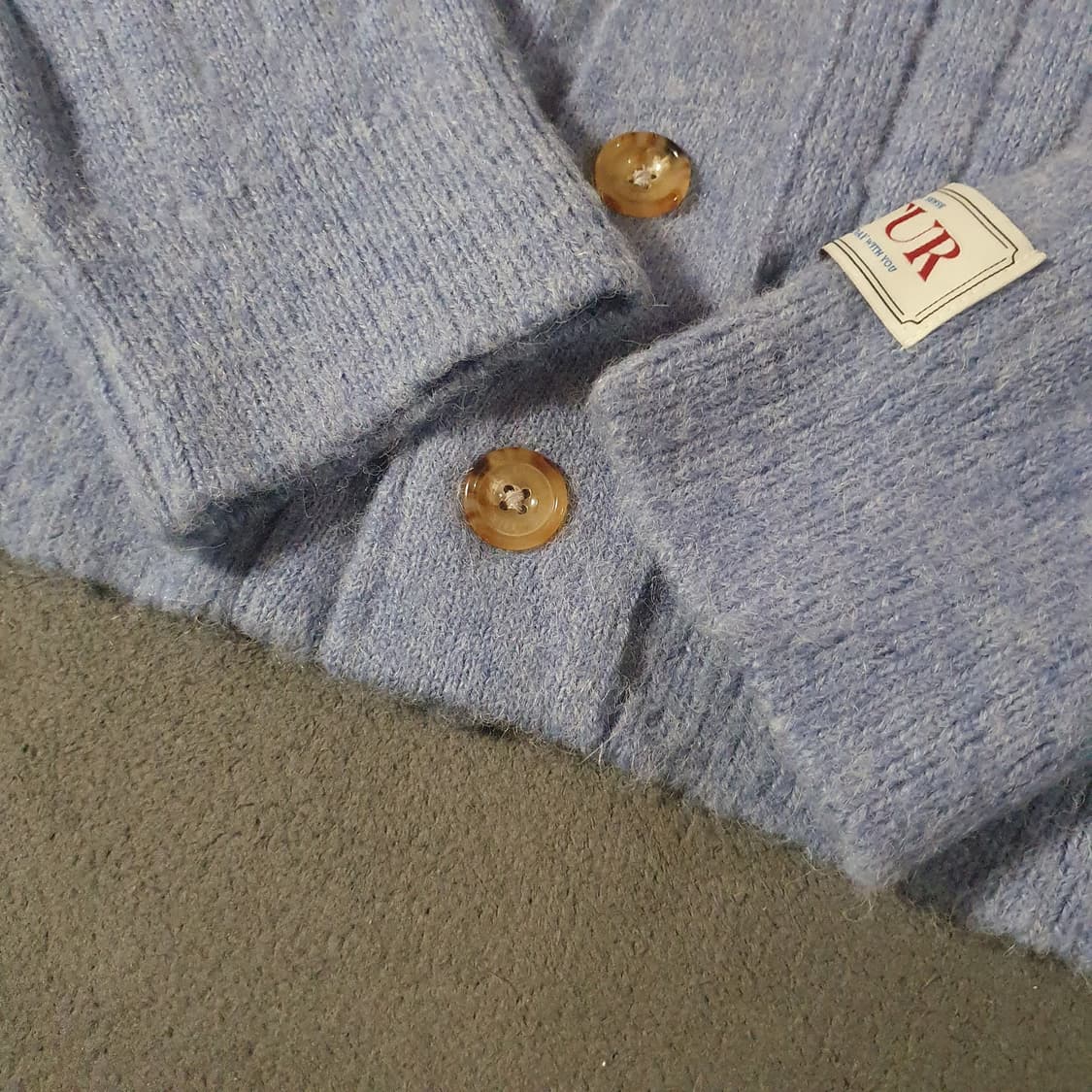 세터 파로 오버사이즈 알파카 브러쉬 가디건 L 웜스카이 상품이미지7