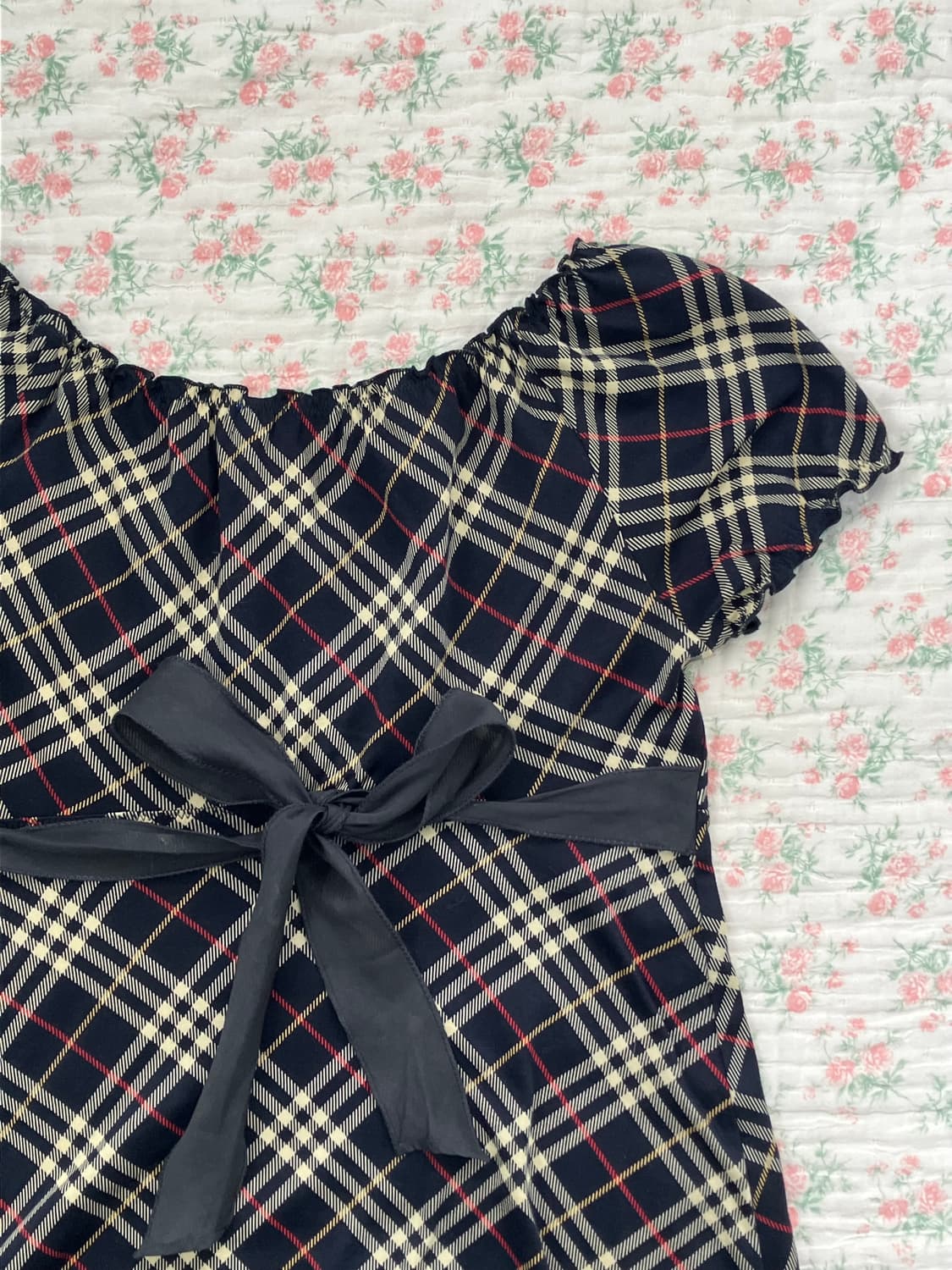 버버리 프릴 유넥 블라우스 1098 모리걸 y2k 스트릿 갸루 펑키 일본 상품이미지5