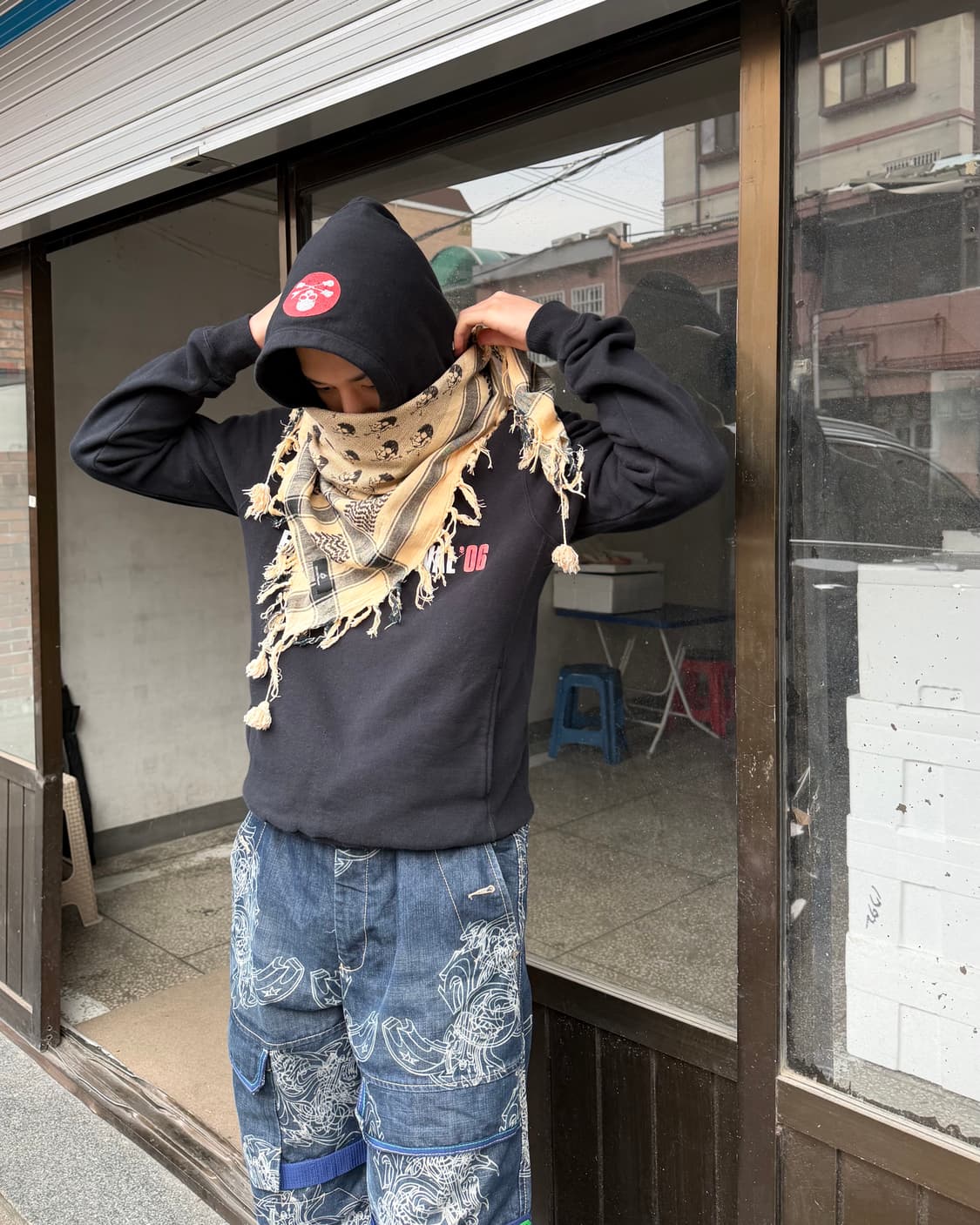 291295=Homme 스컬 아프간 스톨 상품이미지5