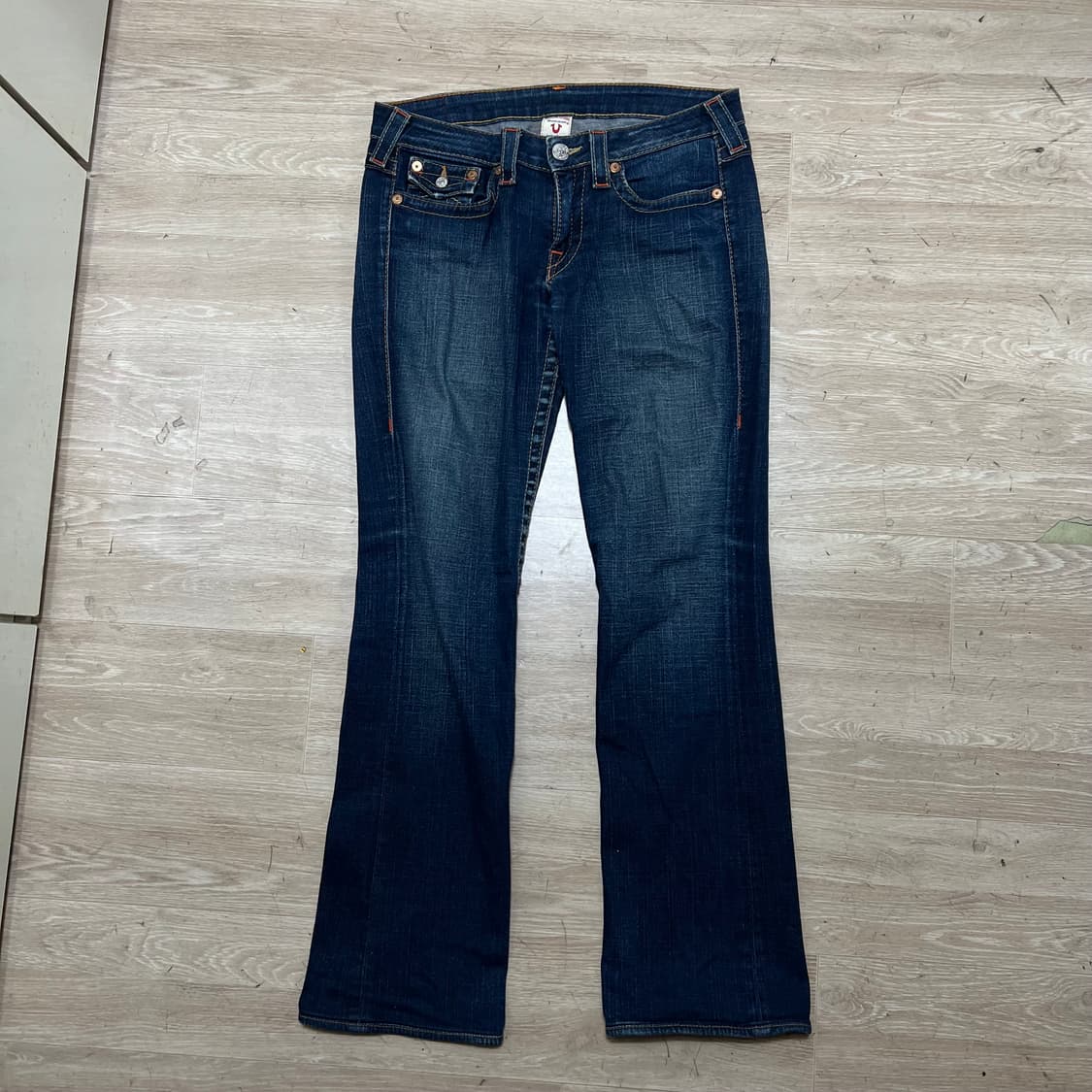 트루릴리전 여성 워싱 스티치 빌리진 부츠컷 데님 청바지 [진청] 30 상품이미지1