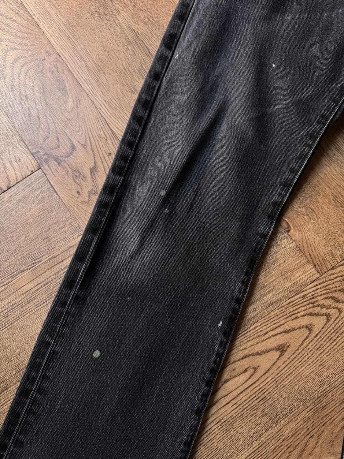 [33]리바이스 501 빈티지 페이딩 스트레이트 흑청 데님 팬츠 상품이미지5