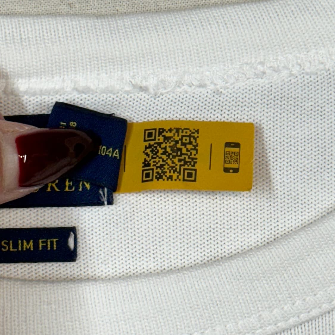 XL) 폴로 랄프로렌 화이트 포켓 긴팔 티셔츠 신형 큐알탭 상품이미지7