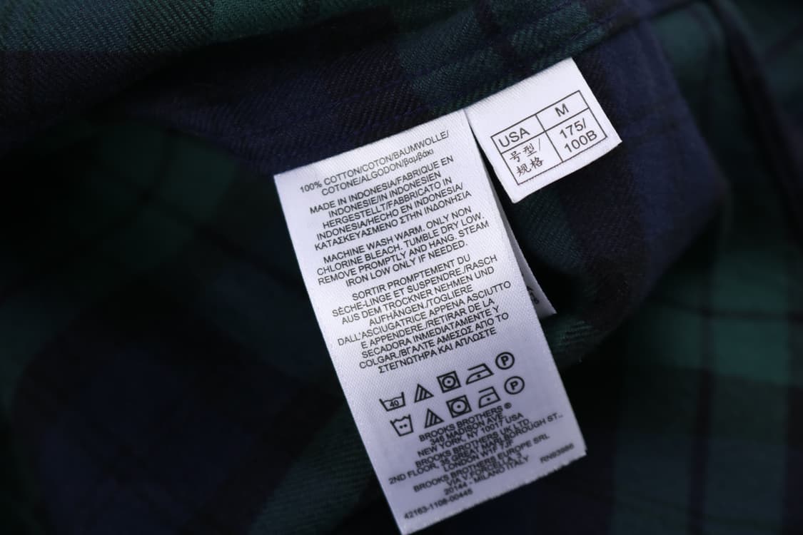 [M] 브룩스브라더스 블랙와치 플란넬 셔츠 상품이미지3