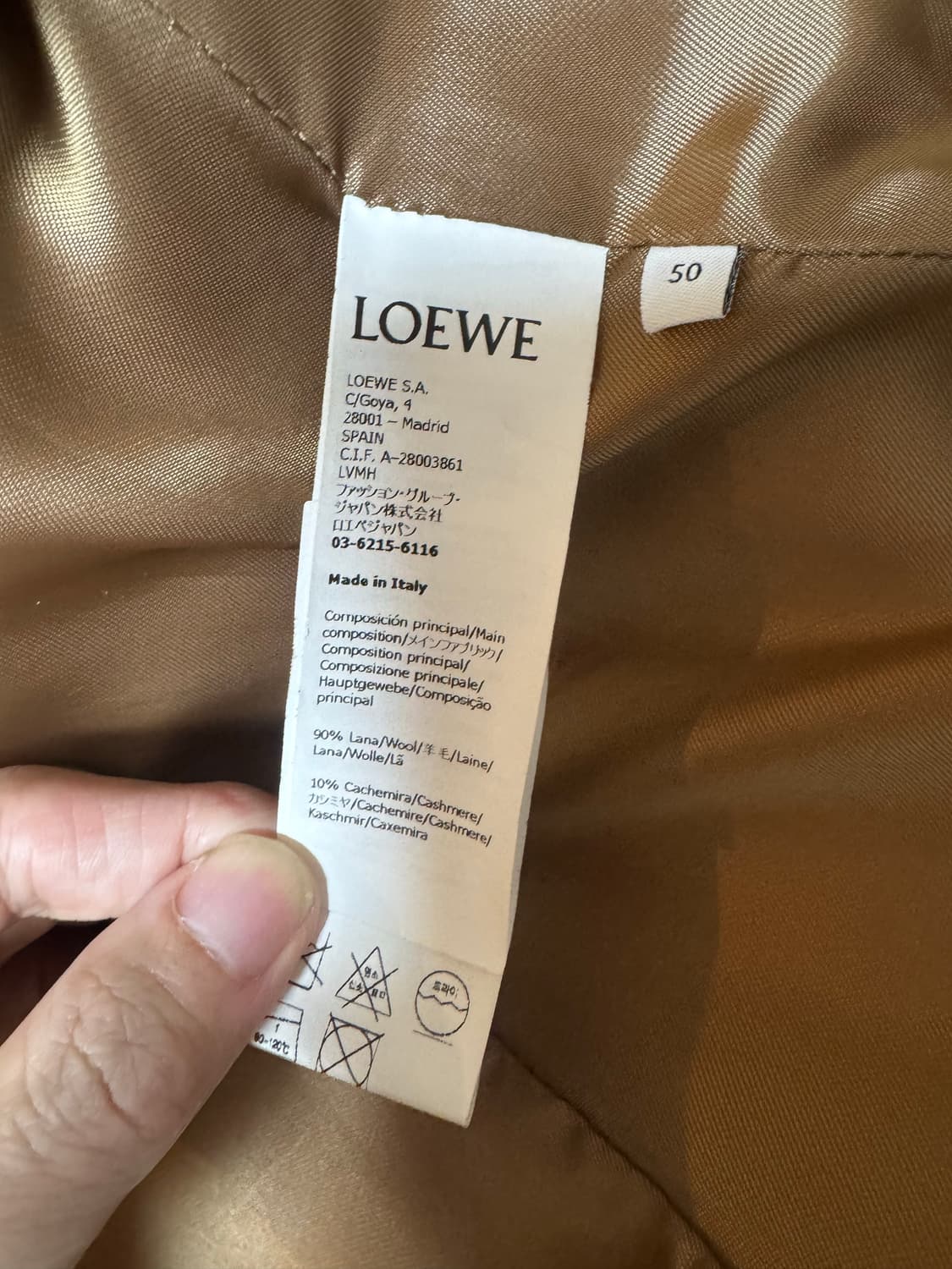 로에베 23FW 런웨이 울캐시미어 코트 50 상품이미지5