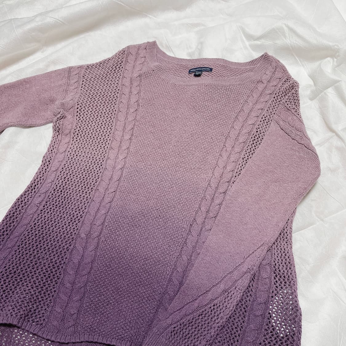 빈티지 보라색 그라데이션 니트 슬리브 상품이미지2