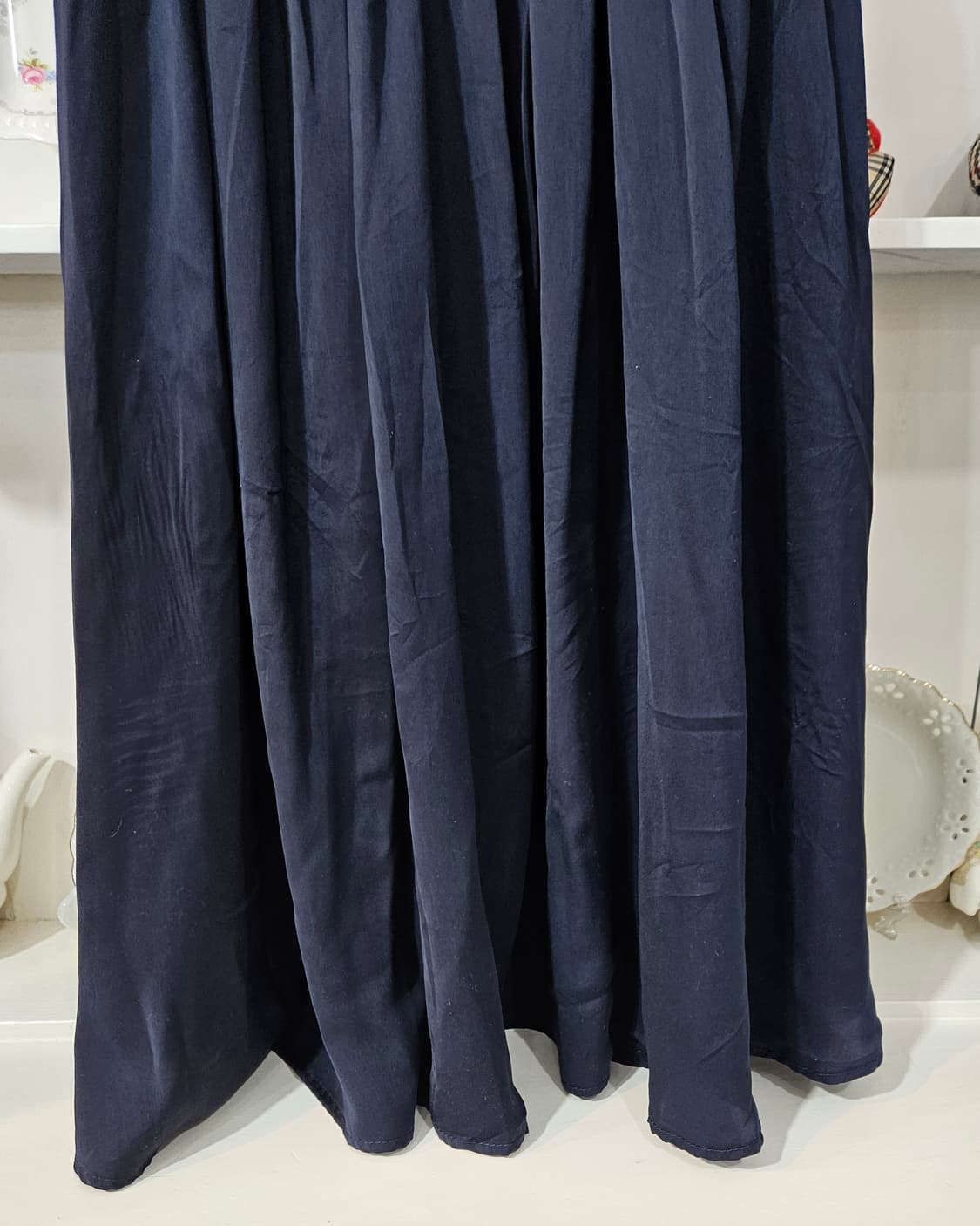 (axes femme) 네이비 진주레이스 포인트 원피스 상품이미지3