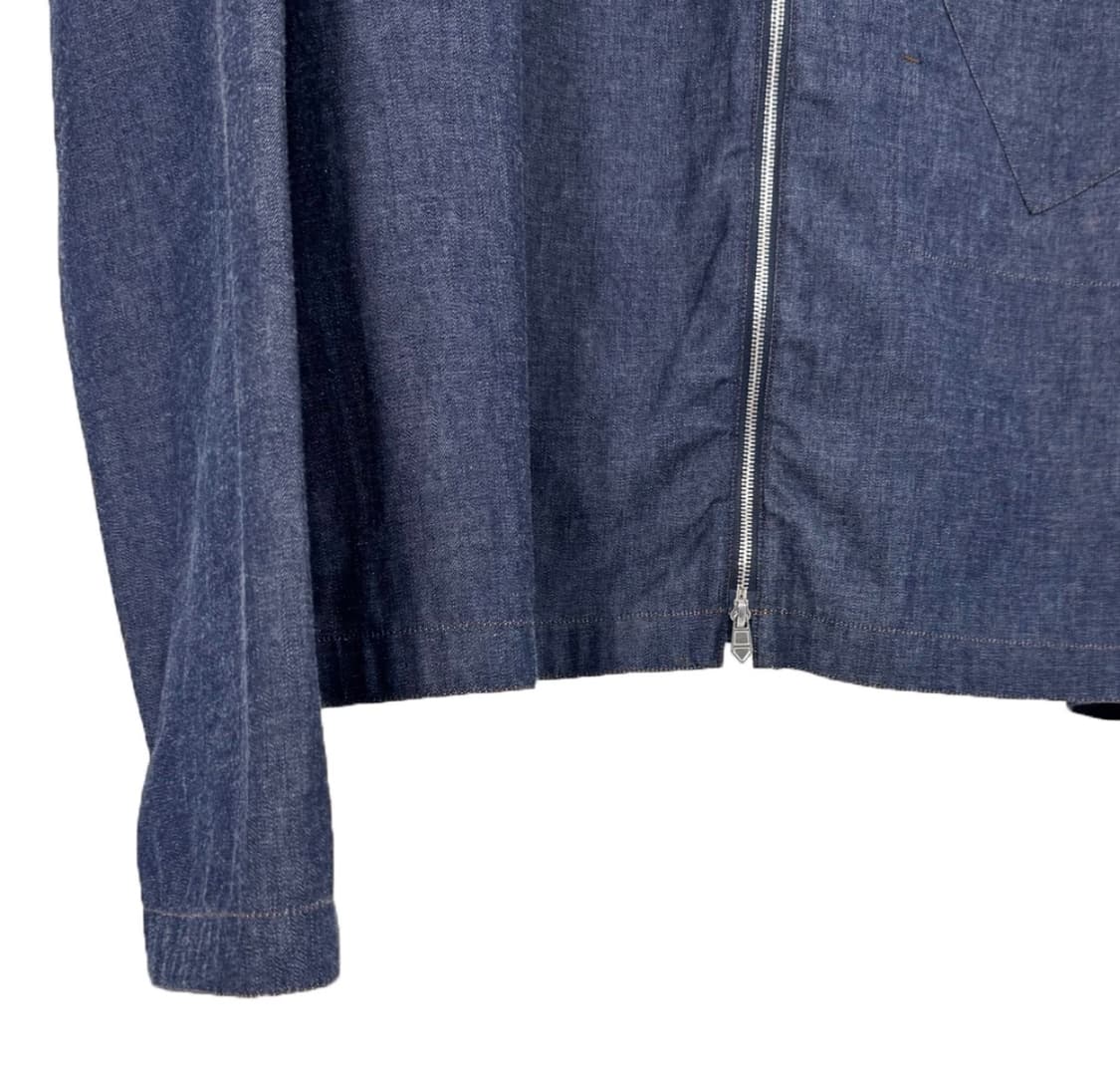 [43] 에르메스 남성 24ss 메디슨 카라 셔츠 집업 자켓 인디고 상품이미지7