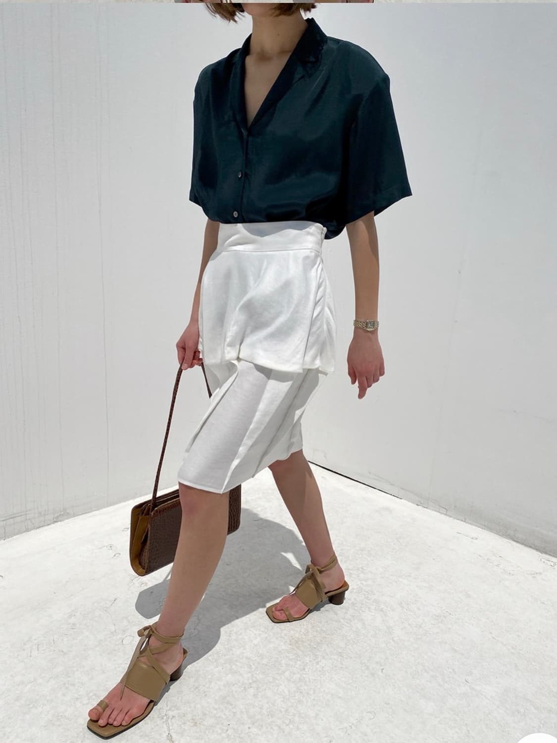 새상품) 드래곤블루스 크루즈 입체 미디 스커트 아이보리 M 상품이미지4