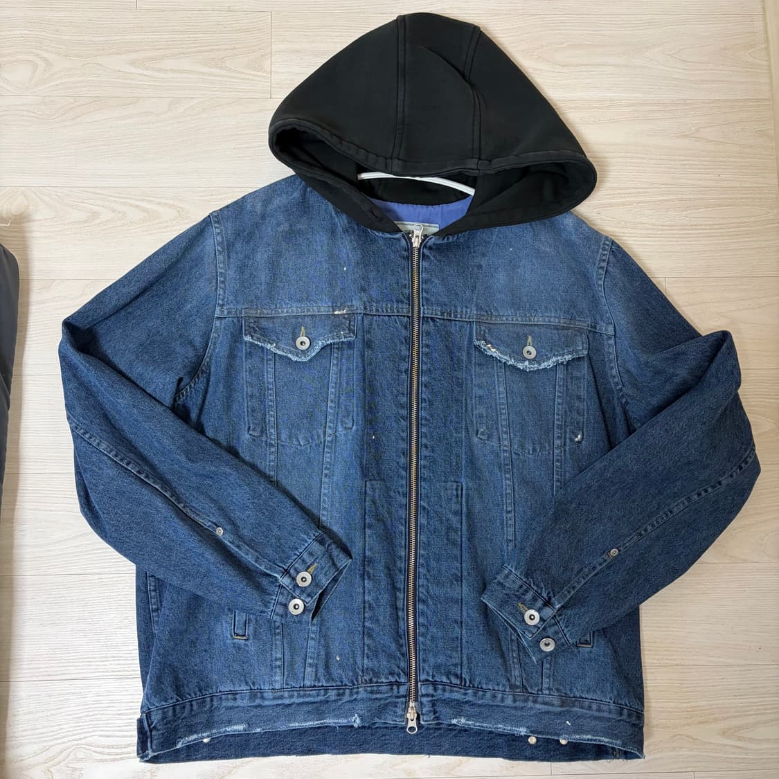 피어스 집업 후드 청자켓 m / 일본내수용 상품이미지2