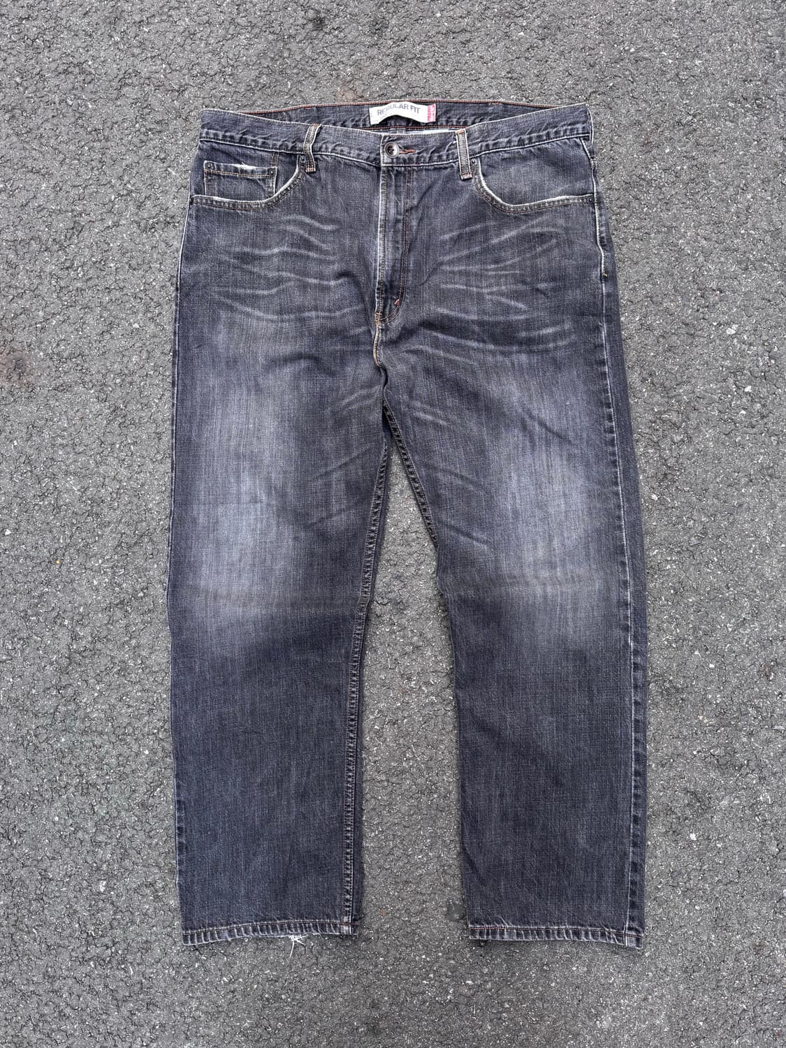 리바이스 505 워싱 레귤러 흑청 데님팬츠 (40Size)  상품이미지3