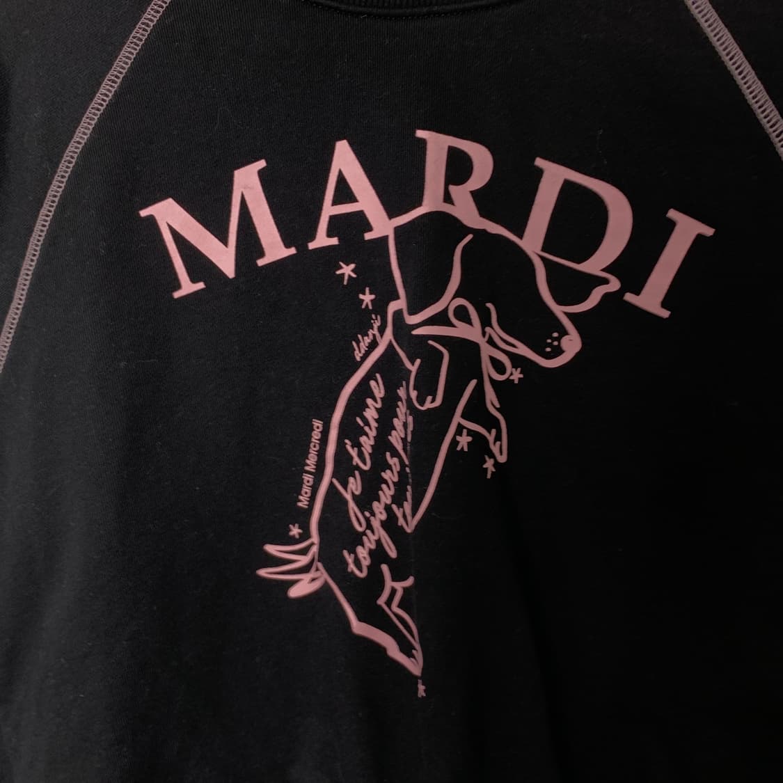 마르디 빅로고 블랙 맨투맨 상품이미지3