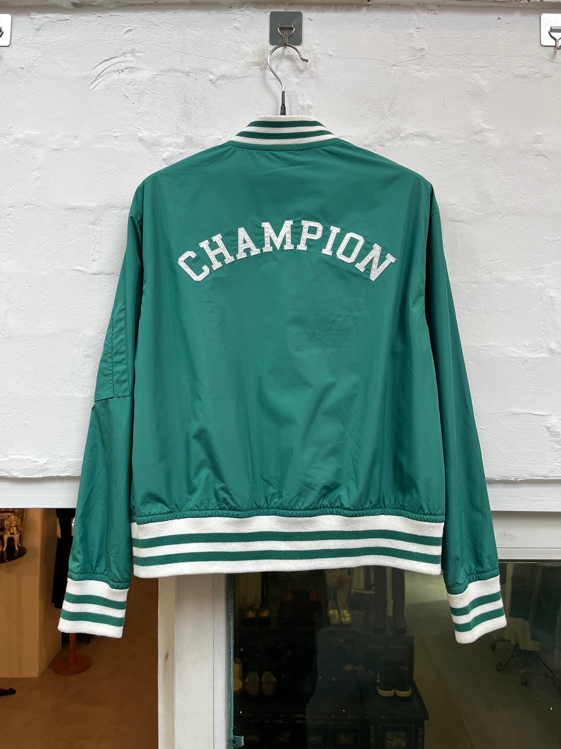 Champion 챔피온 그린 바시티 자켓 M 상품이미지7