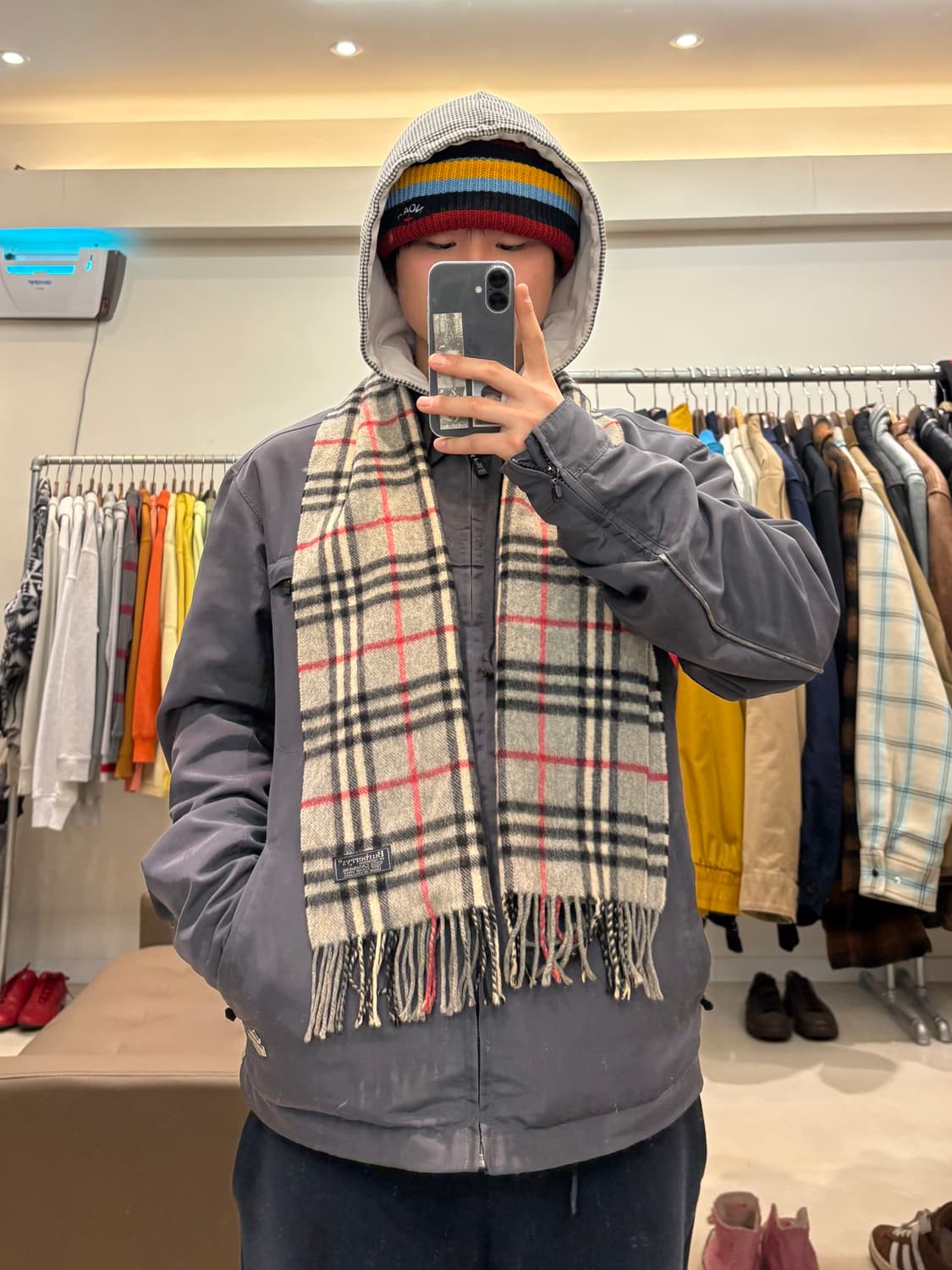 버버리 캐시미어 체크 머플러 상품이미지8